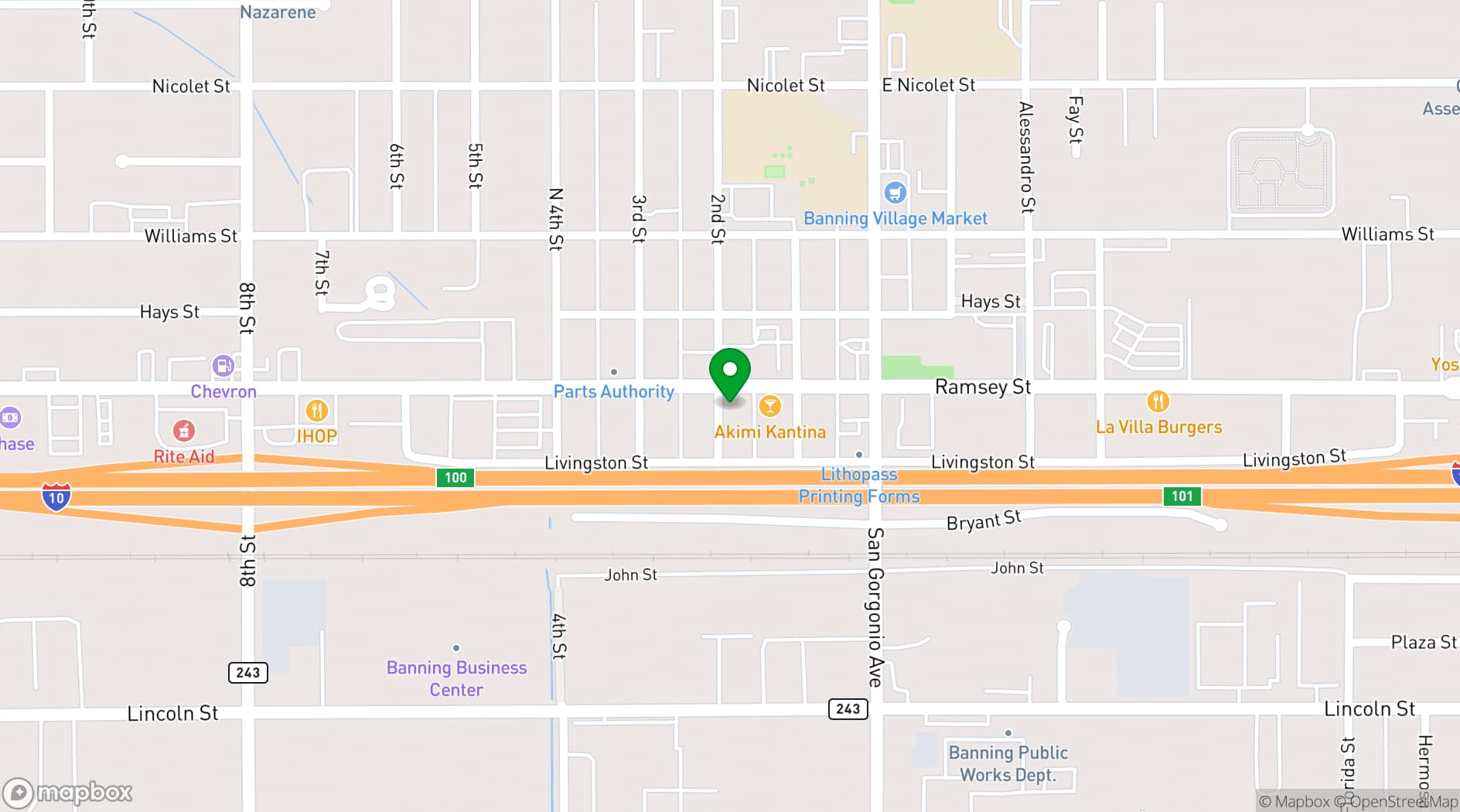 Map showing Elegant Affair Wedding Venue