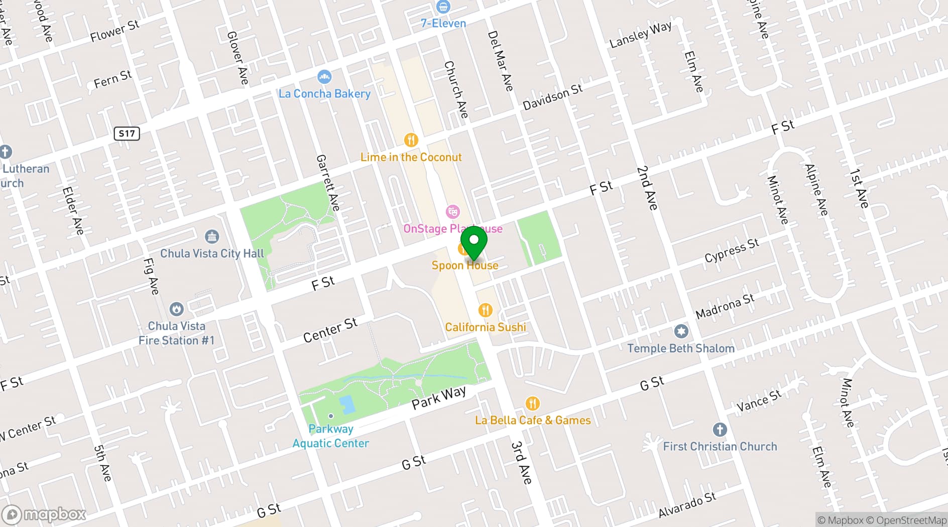 Map showing Hibachi Kings