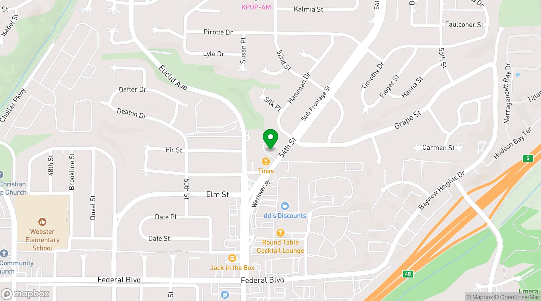 Map showing HOOKMASTER STUDIOS