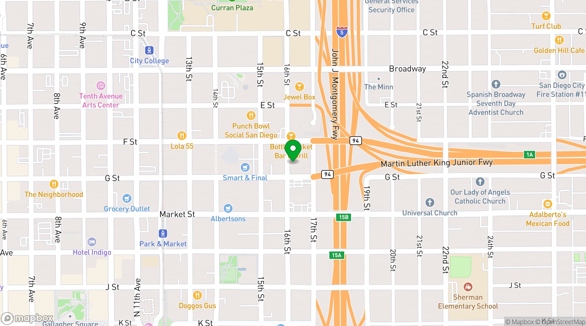 Map showing Moniker Events