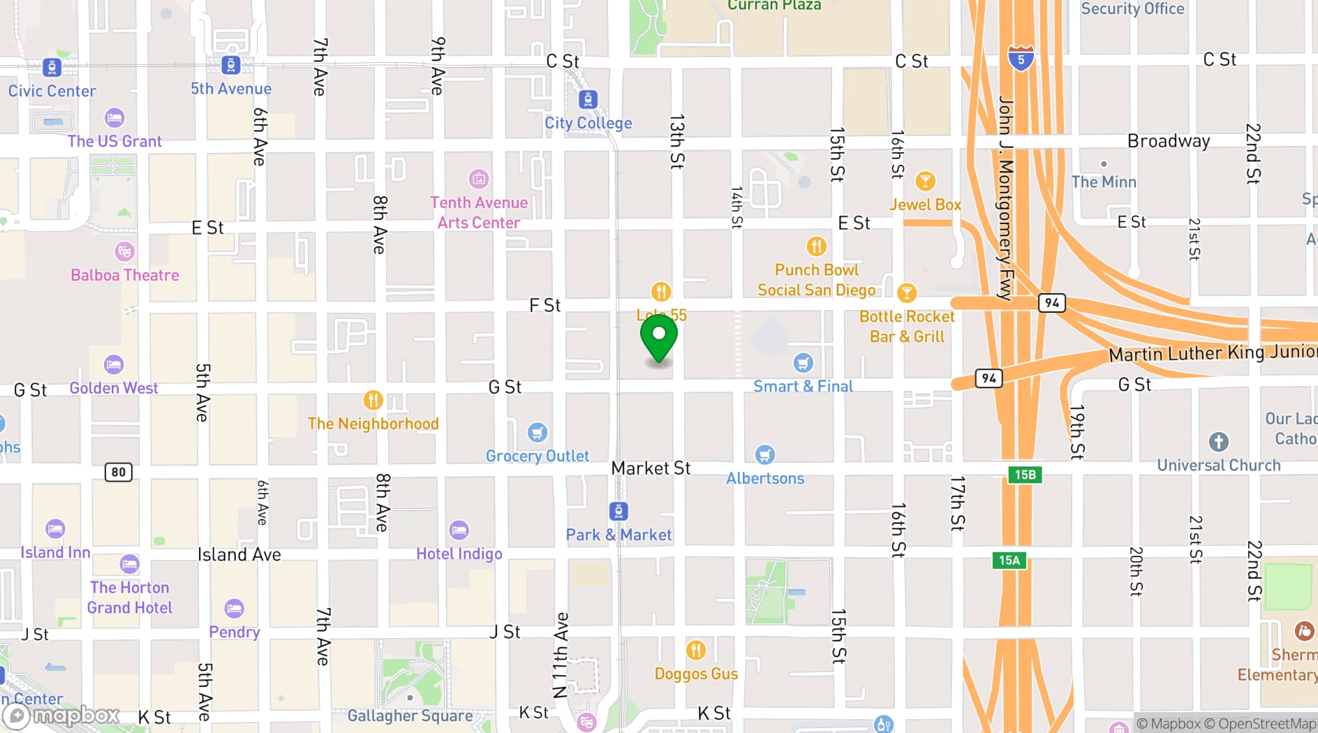 Map showing JCB Music