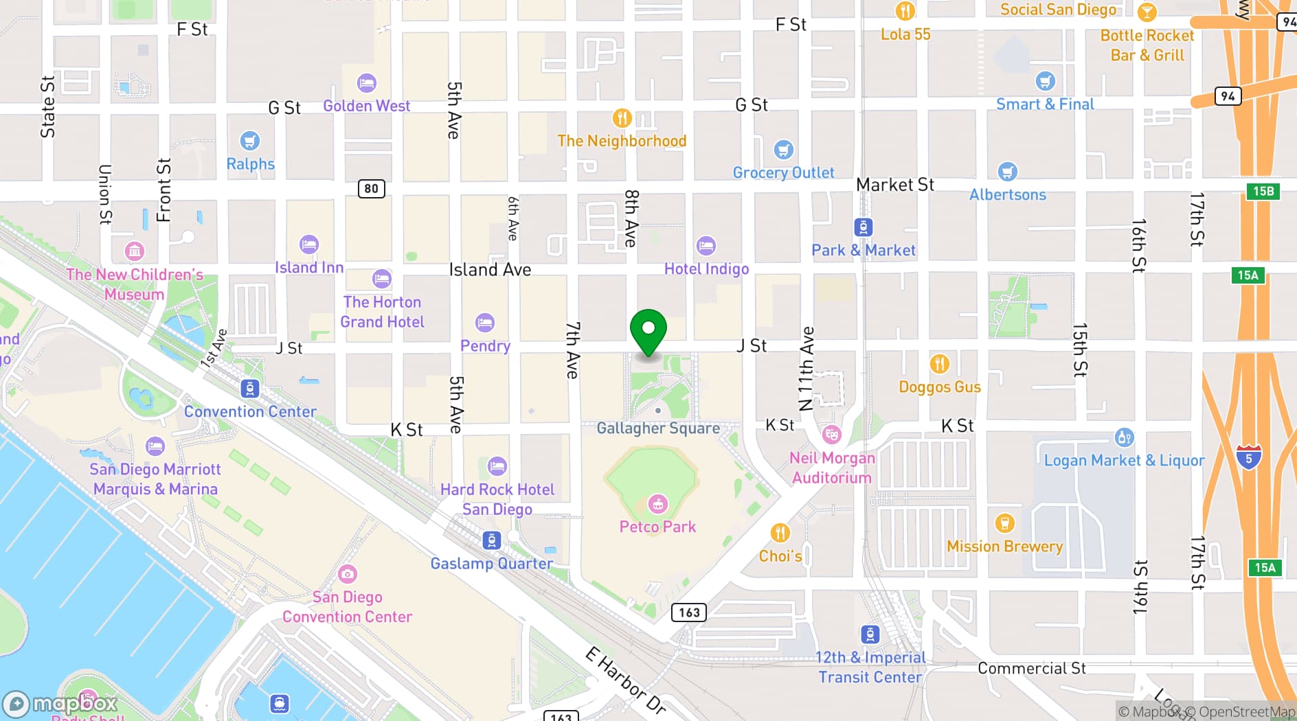 Map showing Social Tap Eatery