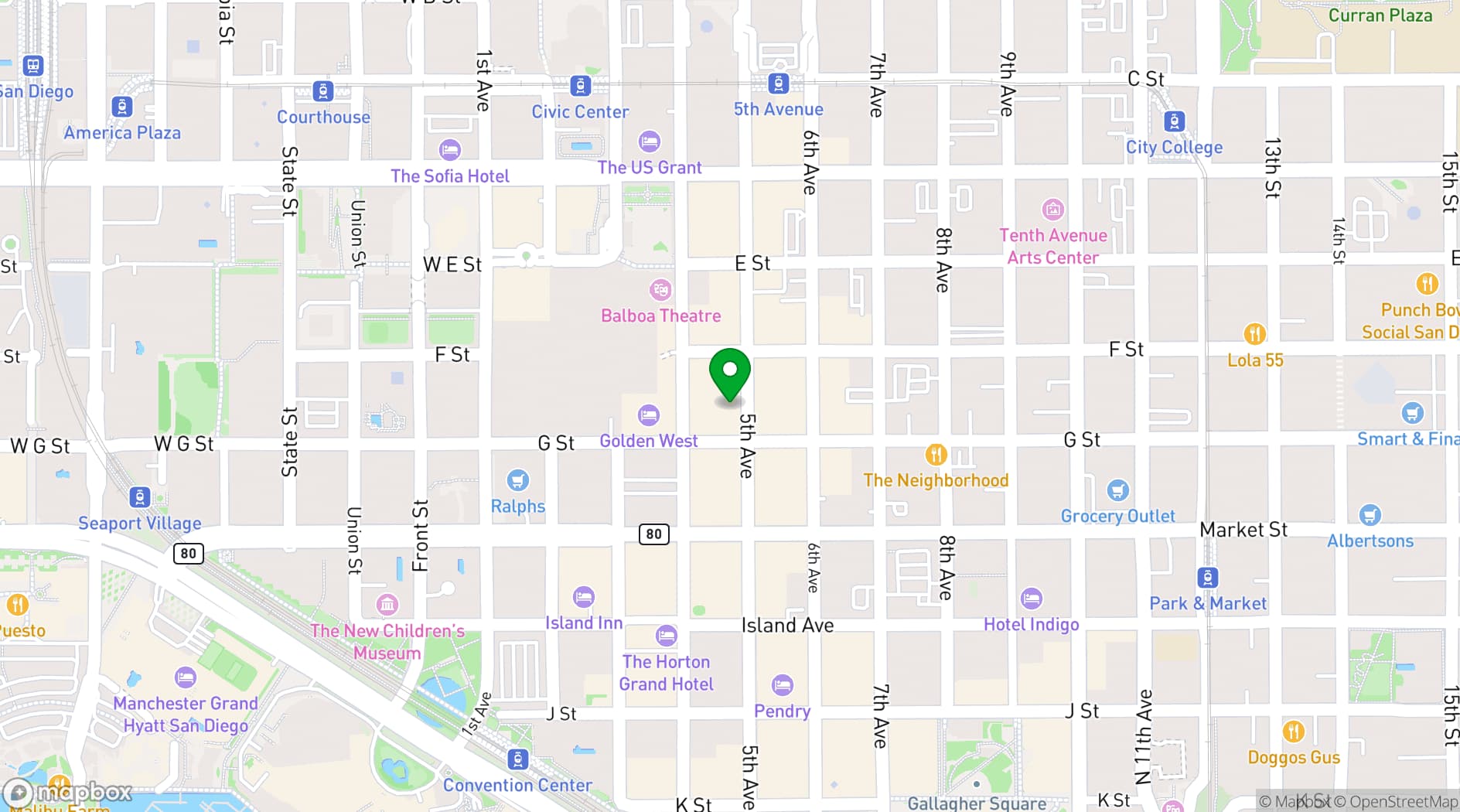 Map showing Asti Ristorante