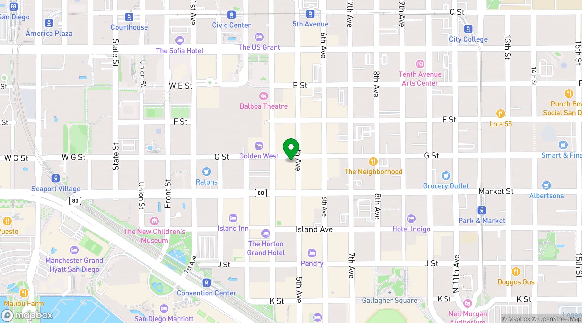 Map showing TORO Nightclub
