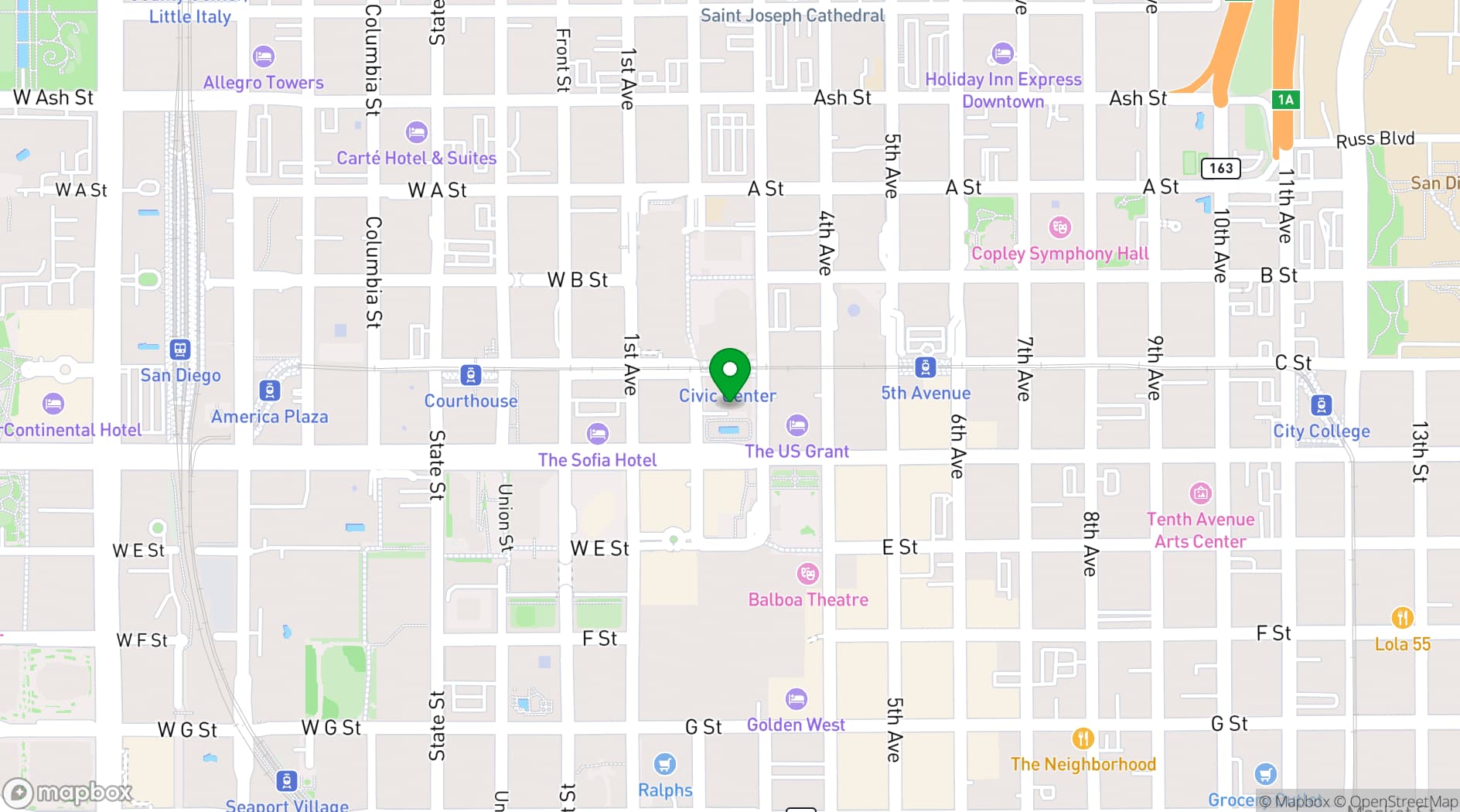 Map showing The Westgate Hotel