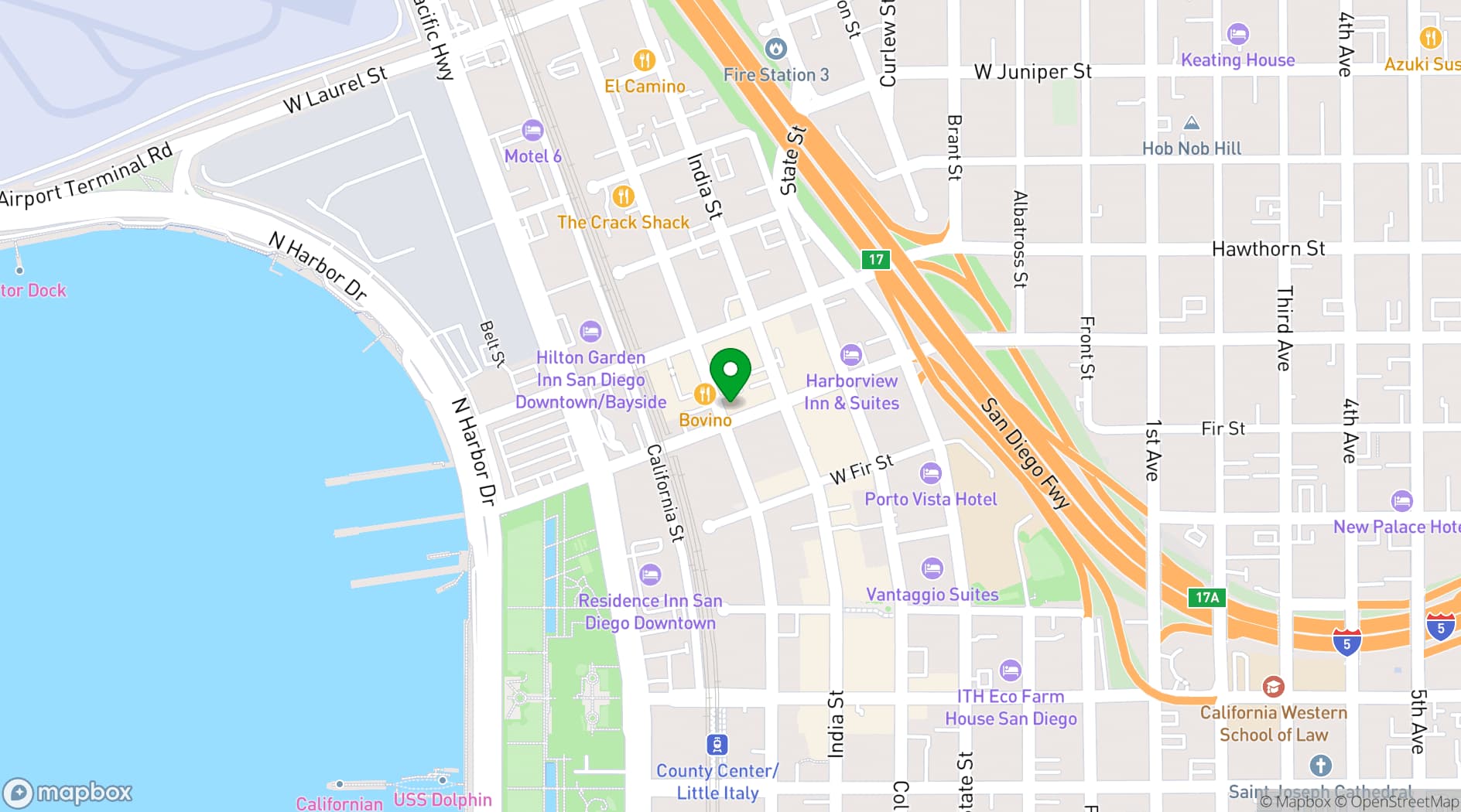 Map showing Kettner Exchange