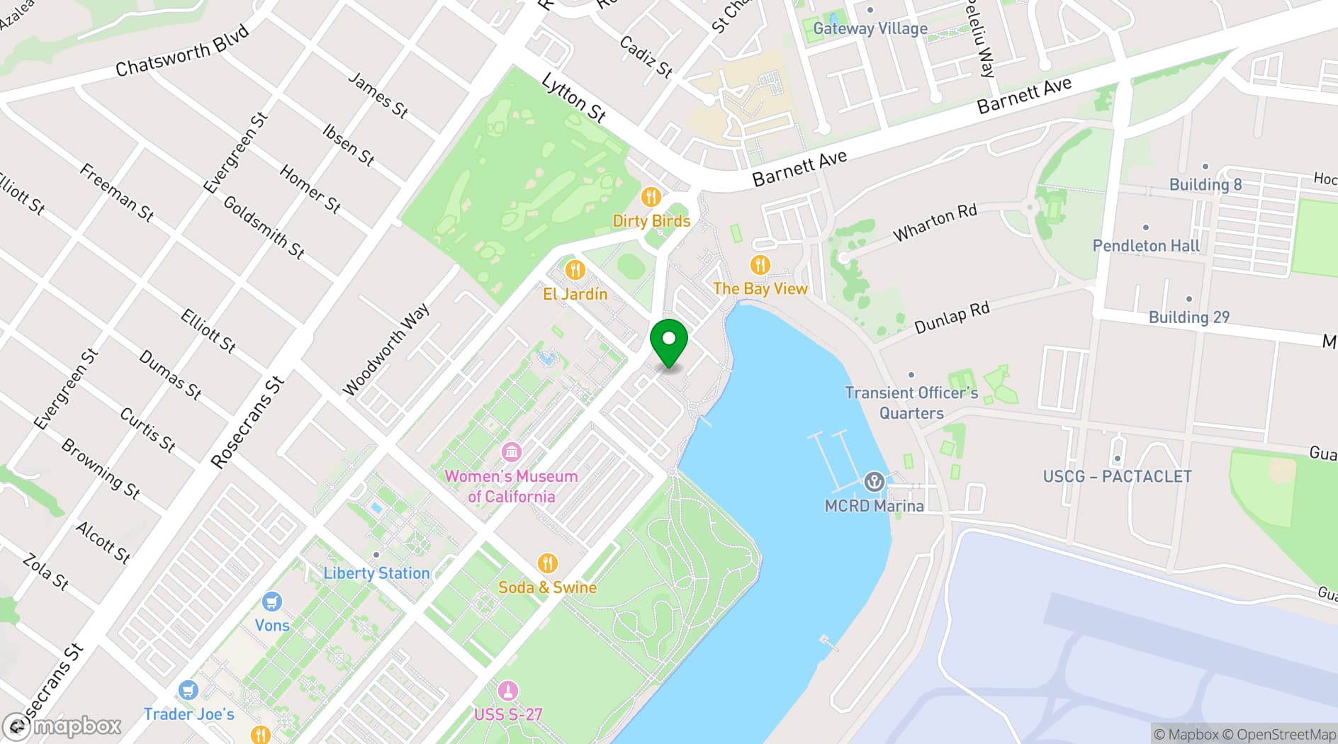Map showing Moniker Commons