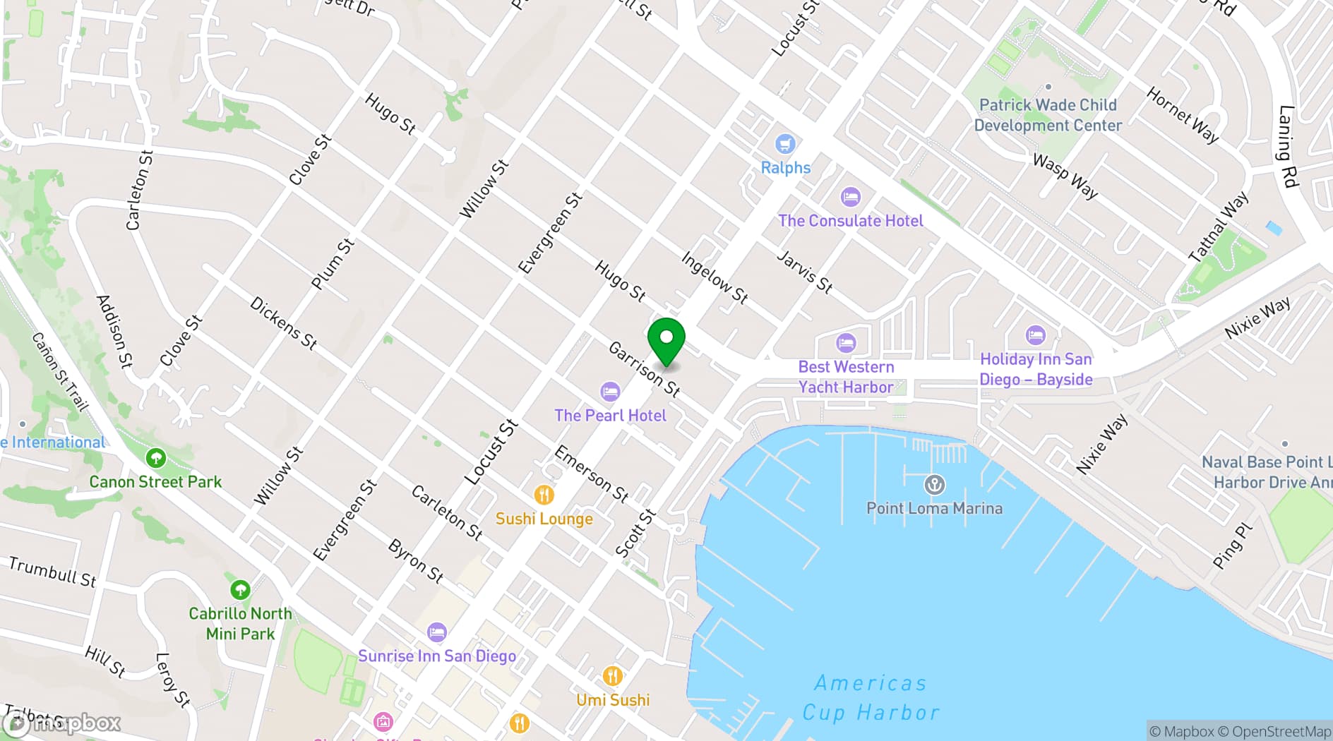 Map showing Westerly Public House
