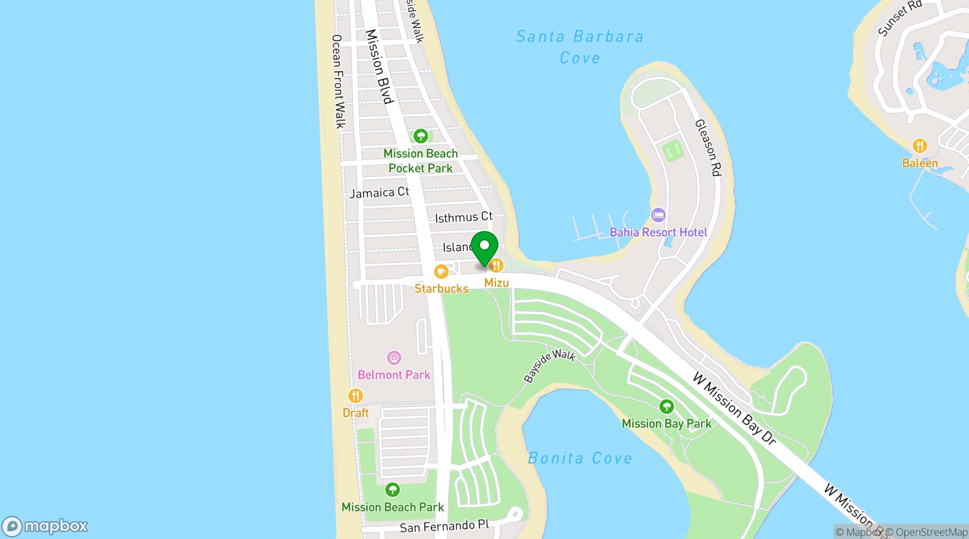 Map showing Cafe Tropics Lounge
