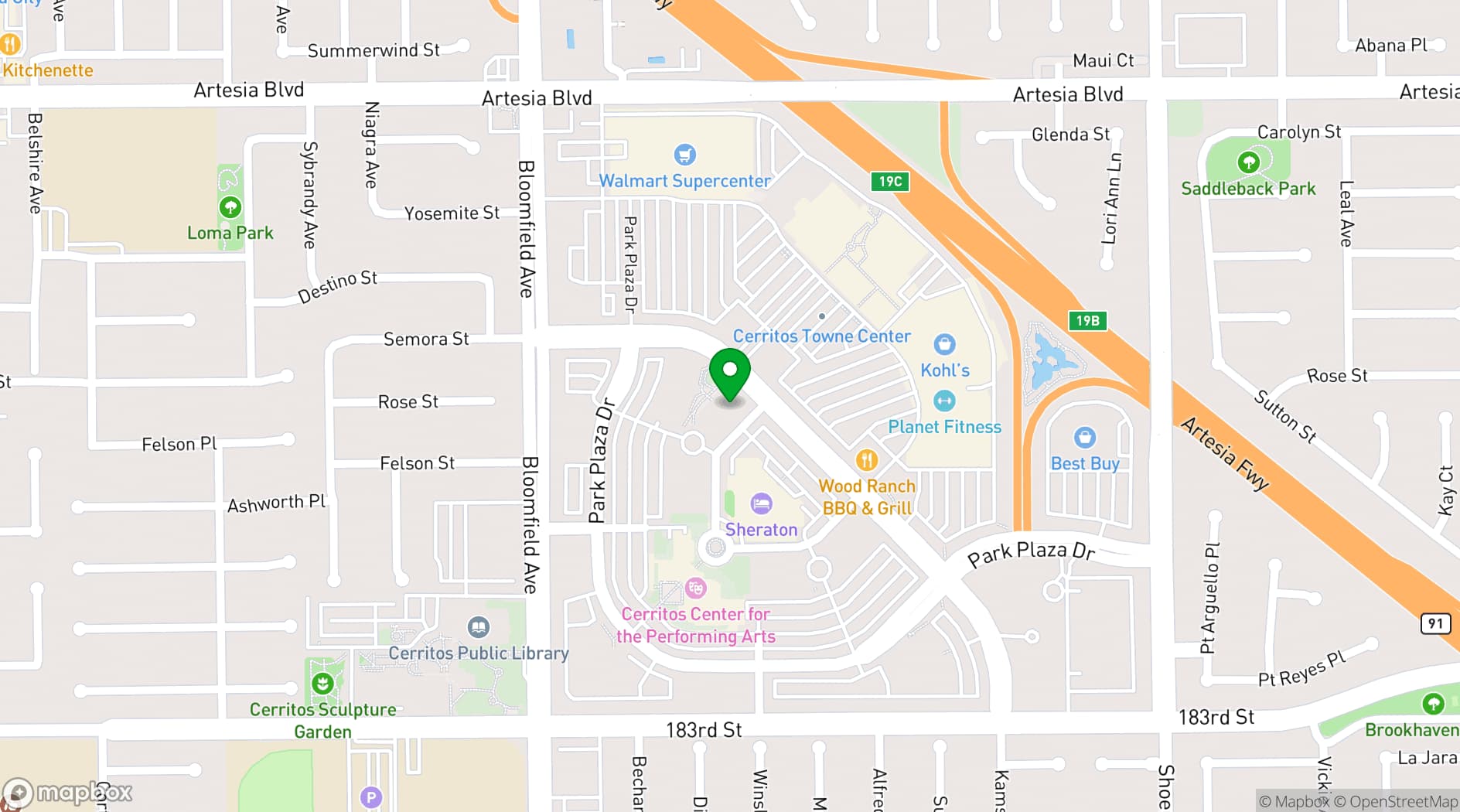 Map showing 17777 Center Court Drive