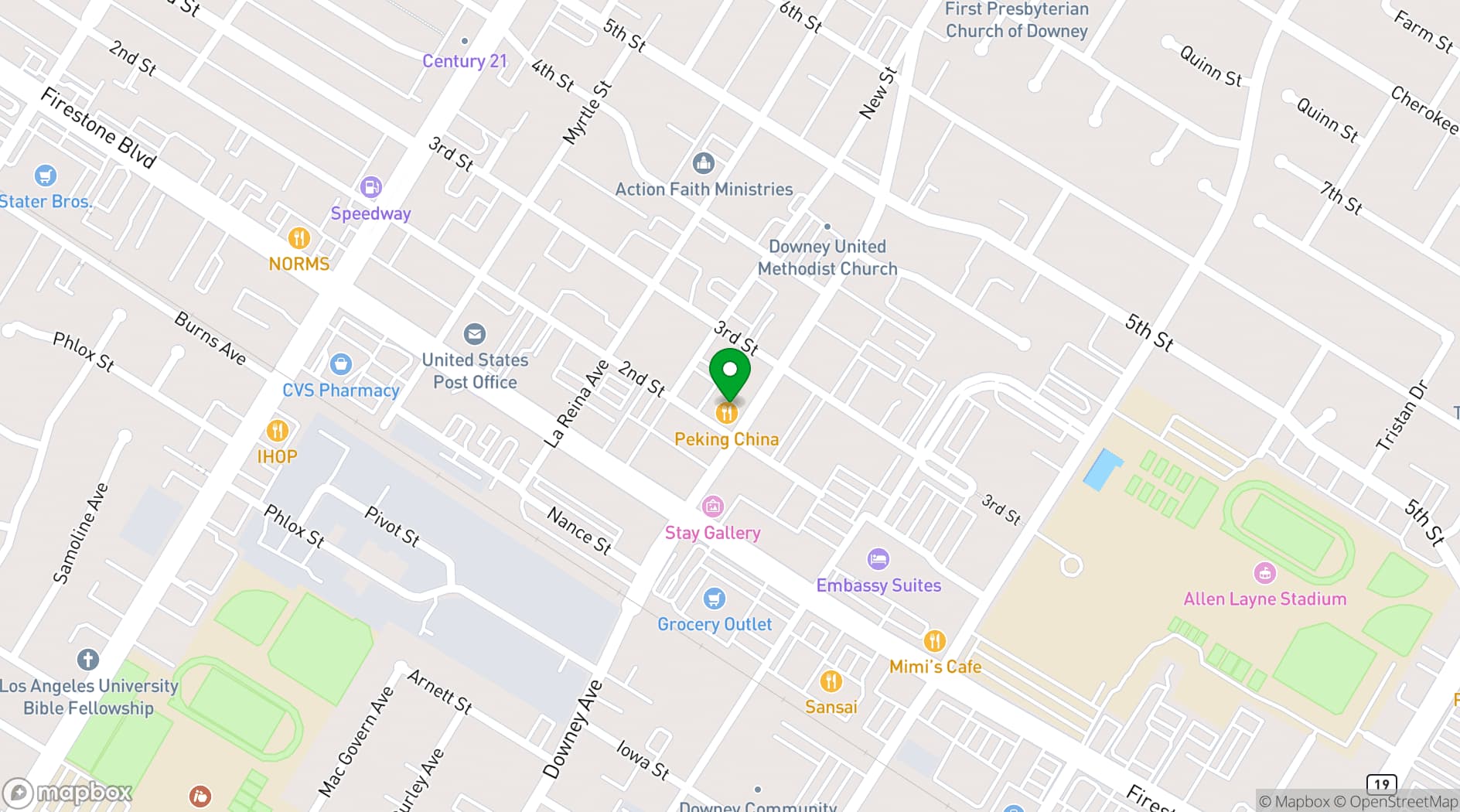 Map showing LKSD Kitchen