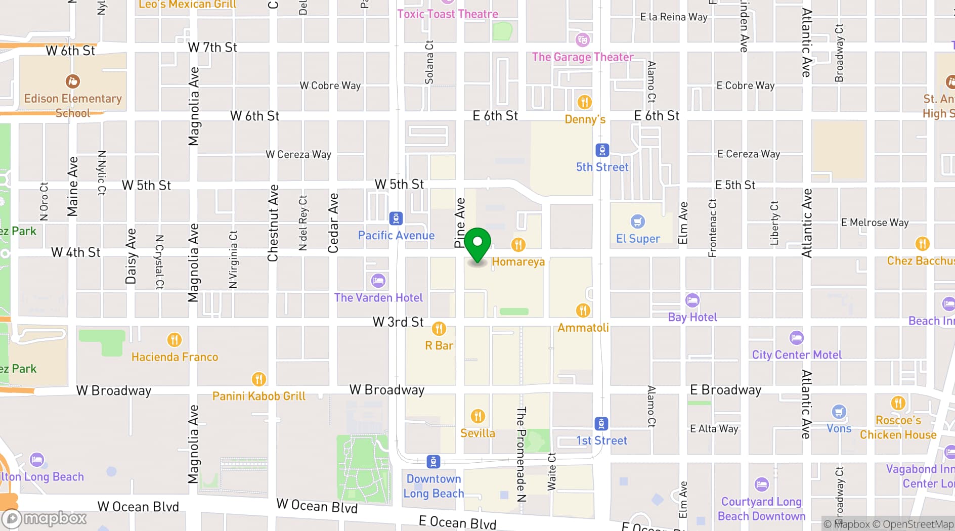 Map showing Ovation Square