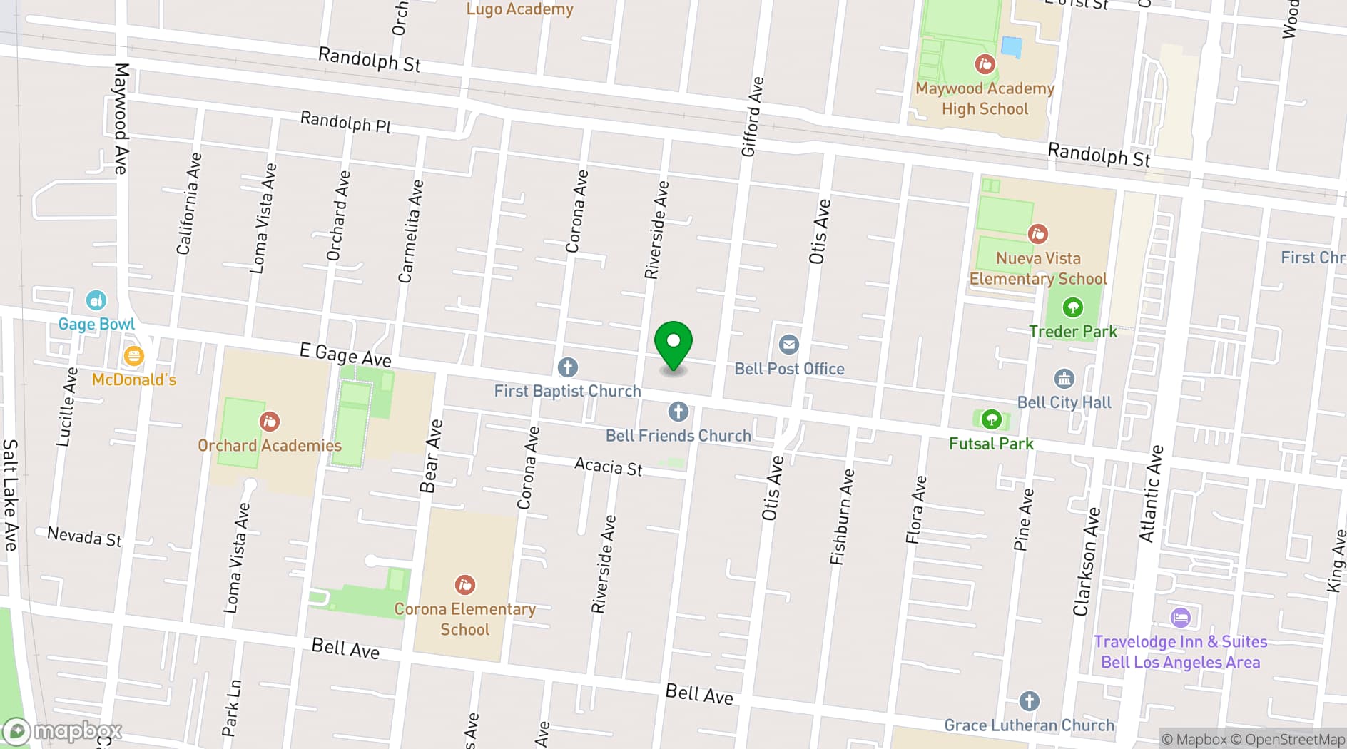 Map showing Fiesta Mexicana Banquet Hall