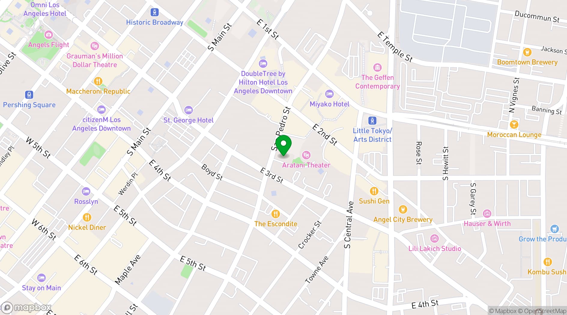 Map showing Japanese American Cultural & Community Center