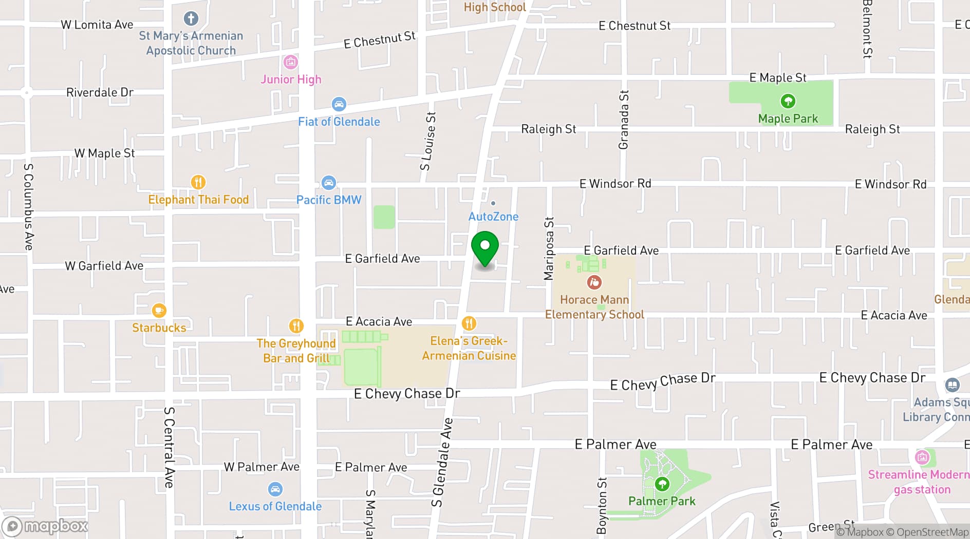 Map showing Mint Room Studios