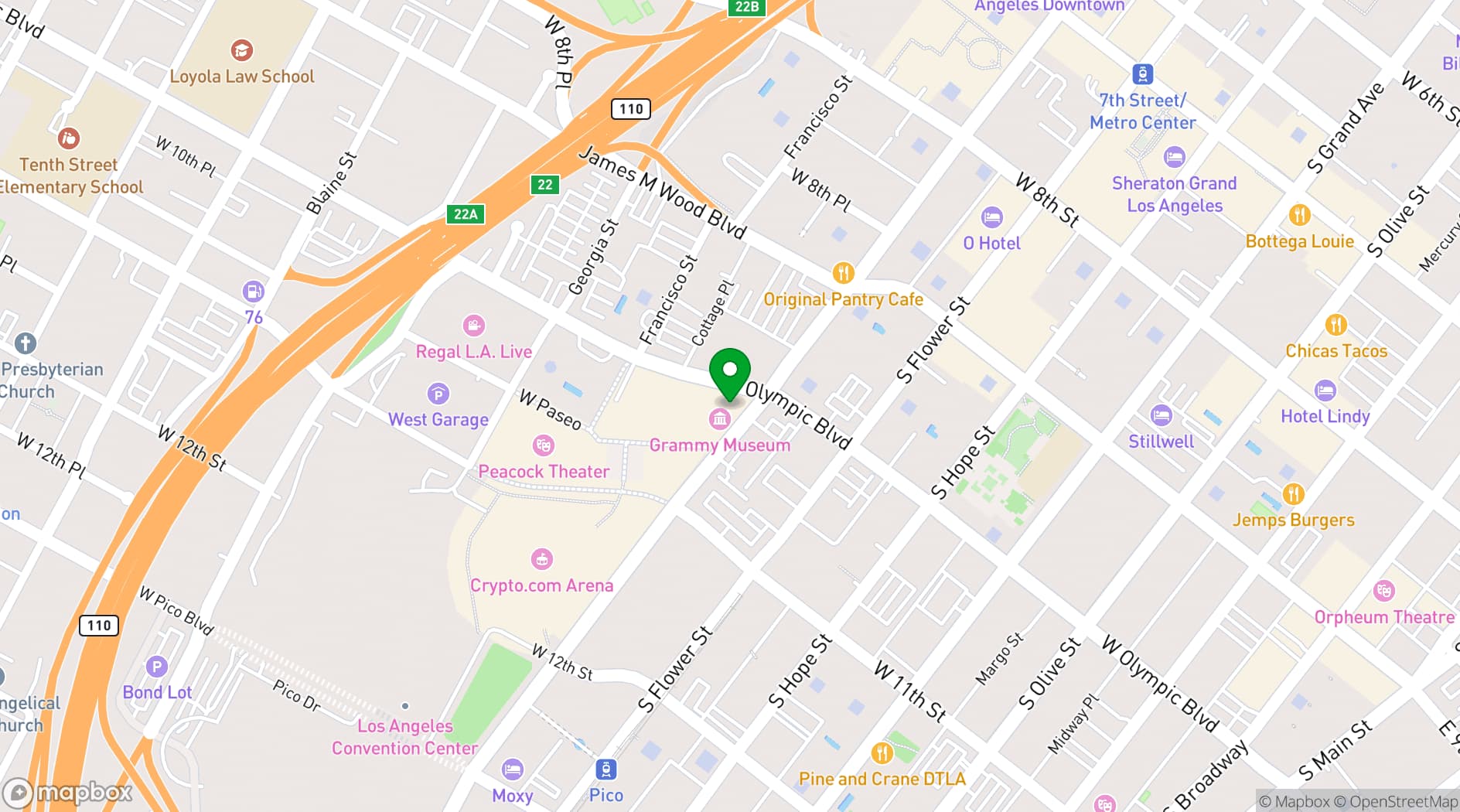 Map showing Fleming's Prime Steakhouse & Wine Bar