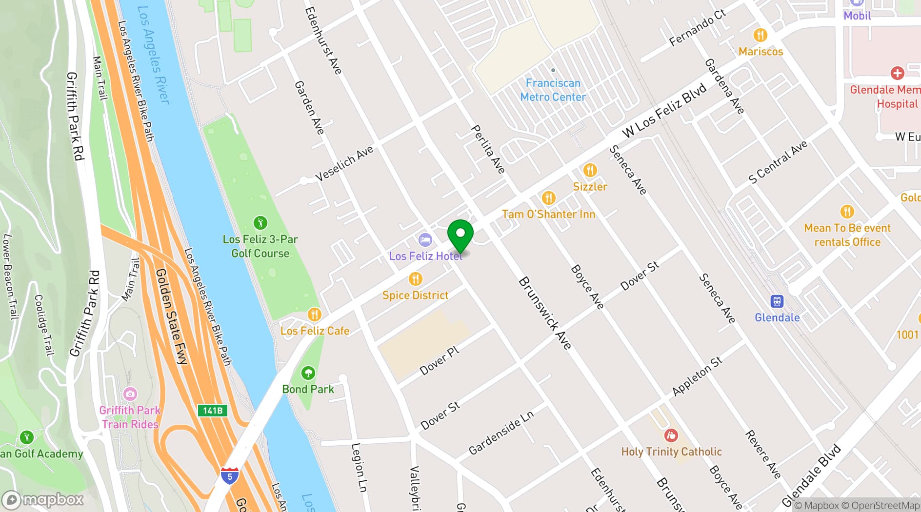 Map showing Grand Venue