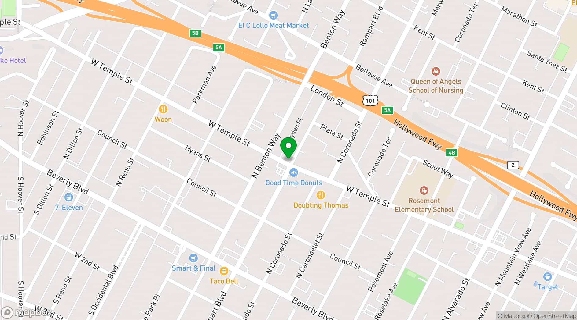 Map showing Panamerican Night Club