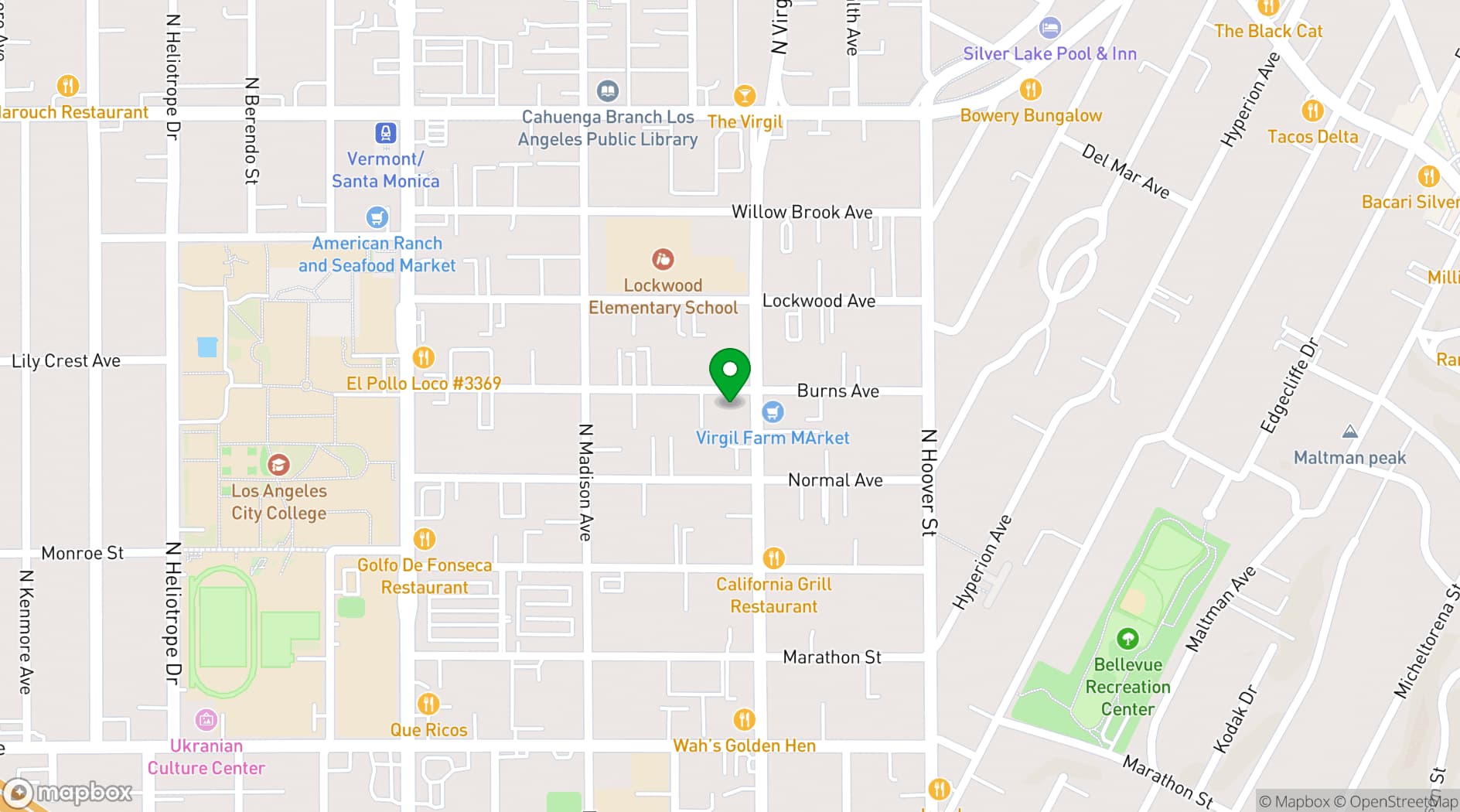 Map showing The Robinson School for Public Awareness and Community Engagement