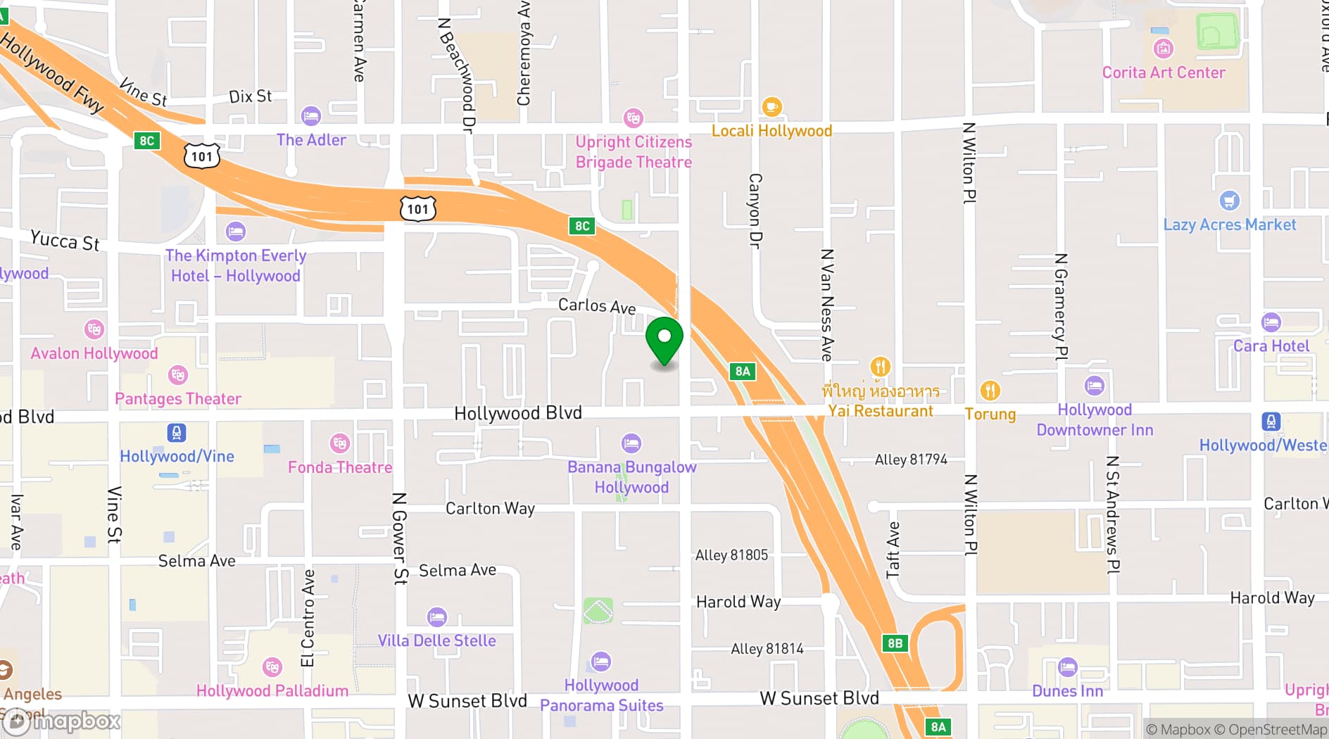 Map showing Lombardi House