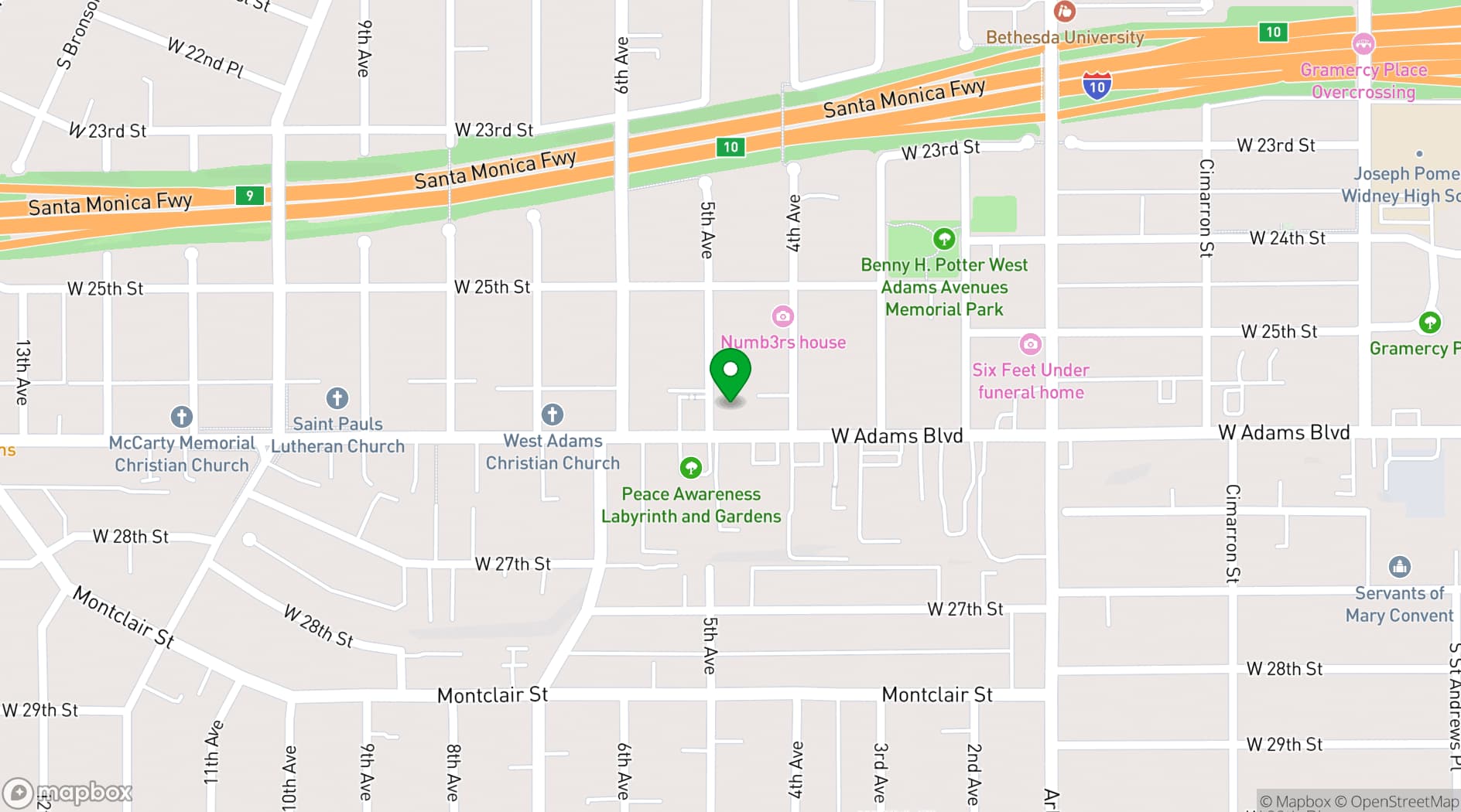 Map showing Wilfandel Club House