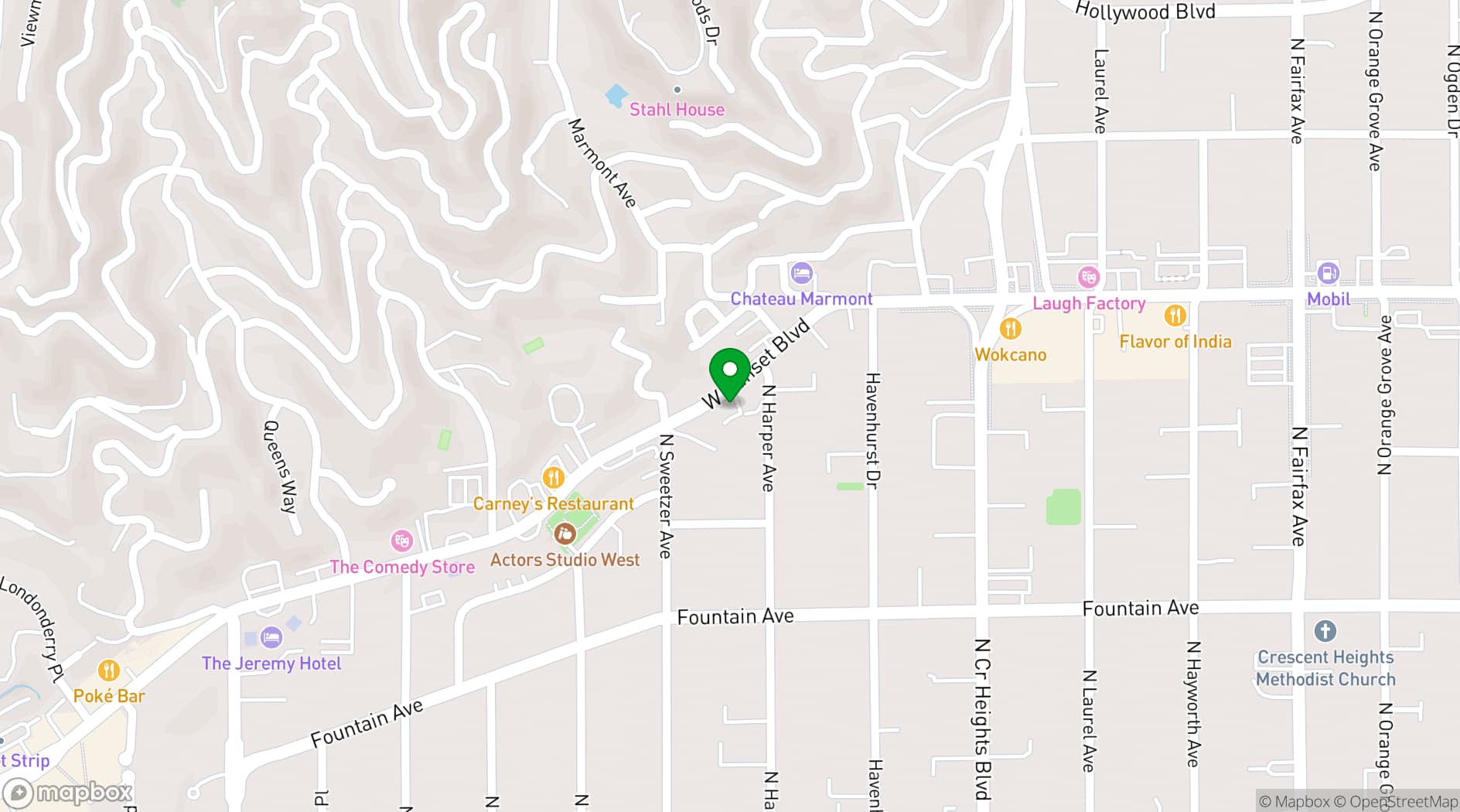 Map showing The Naughty Pig
