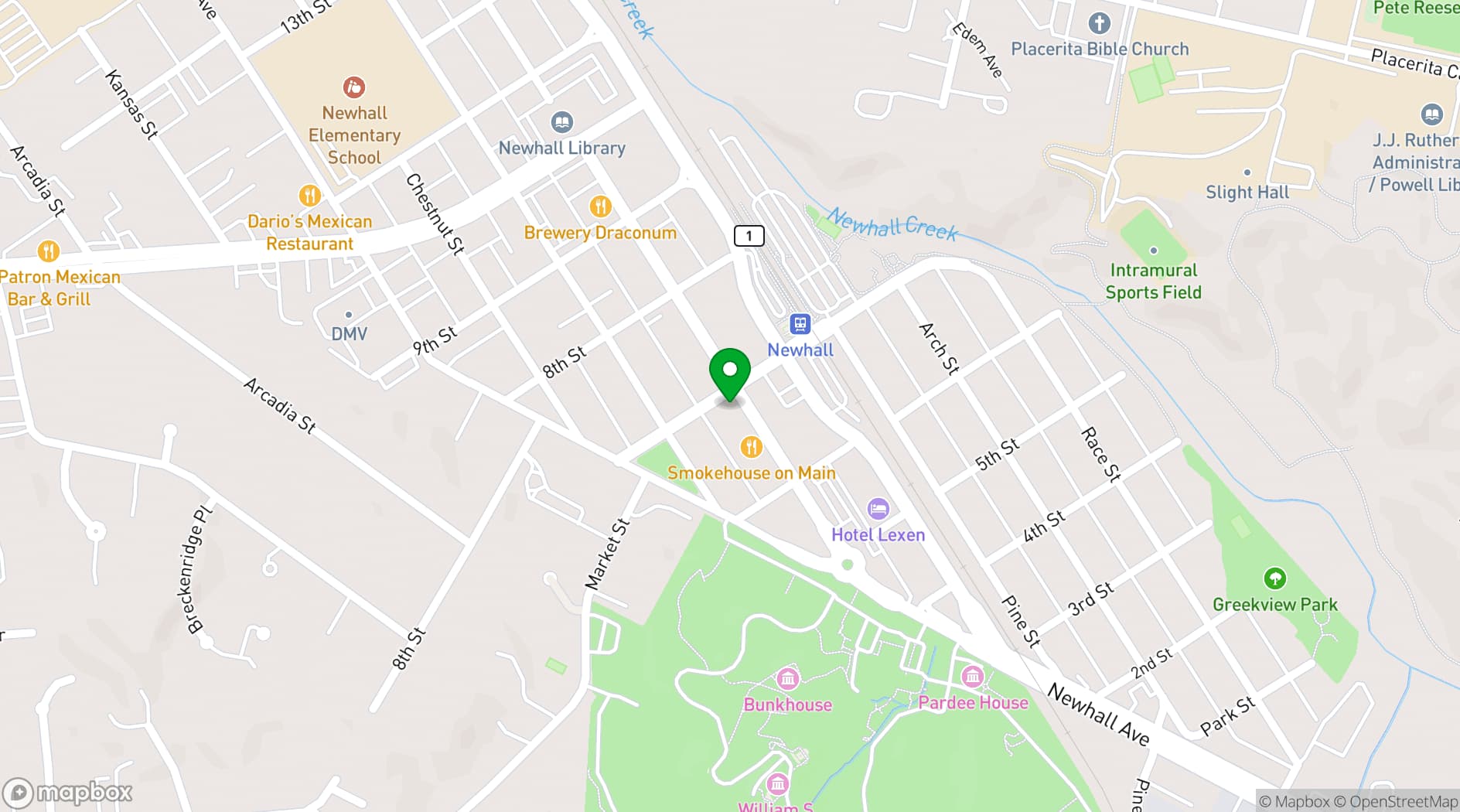Map showing The Old Town Junction