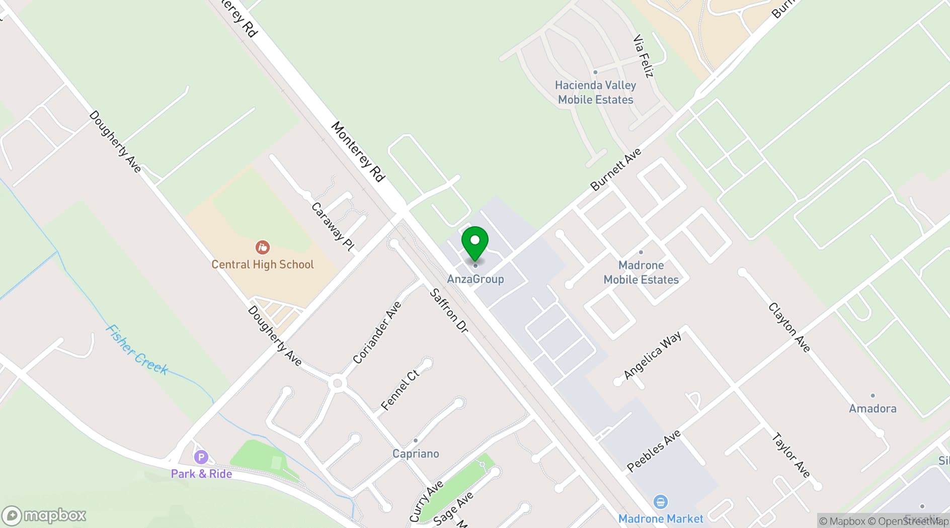 Map showing The Burnett Hall