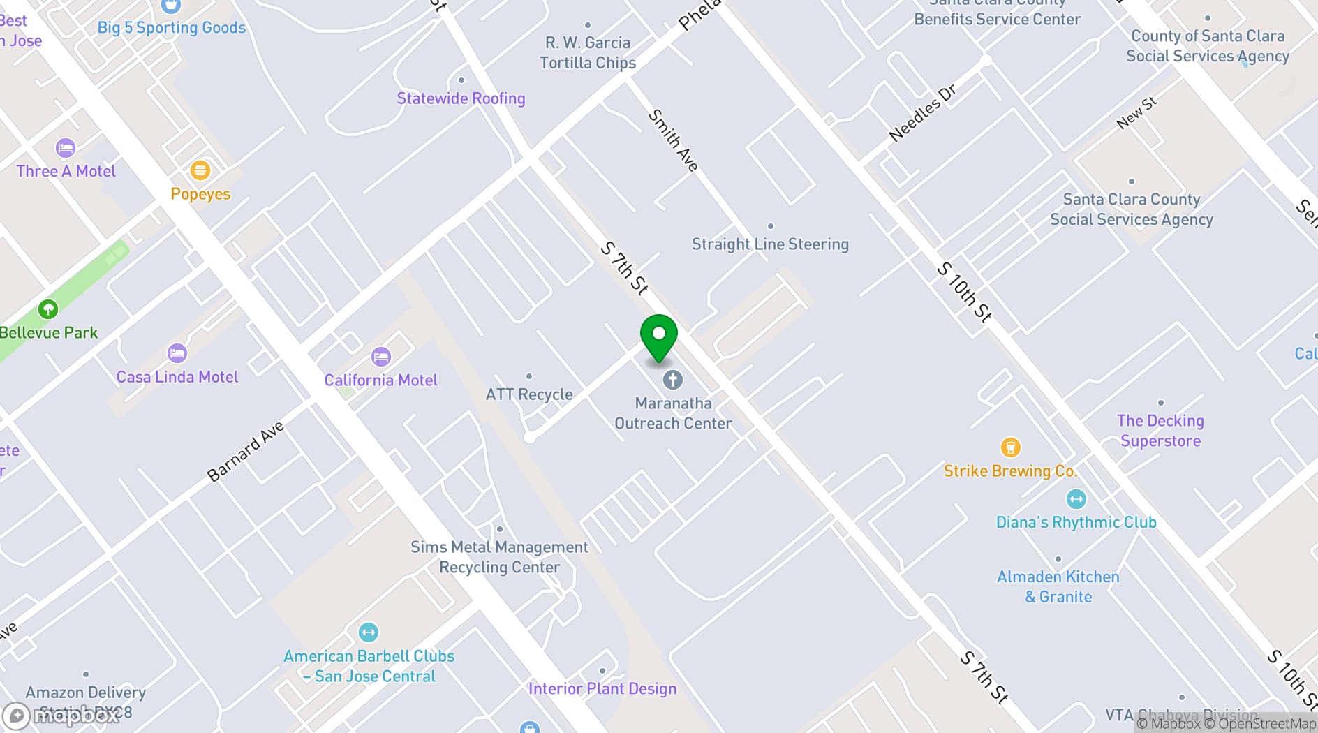 Map showing Roots Community Health Center - Headquarters