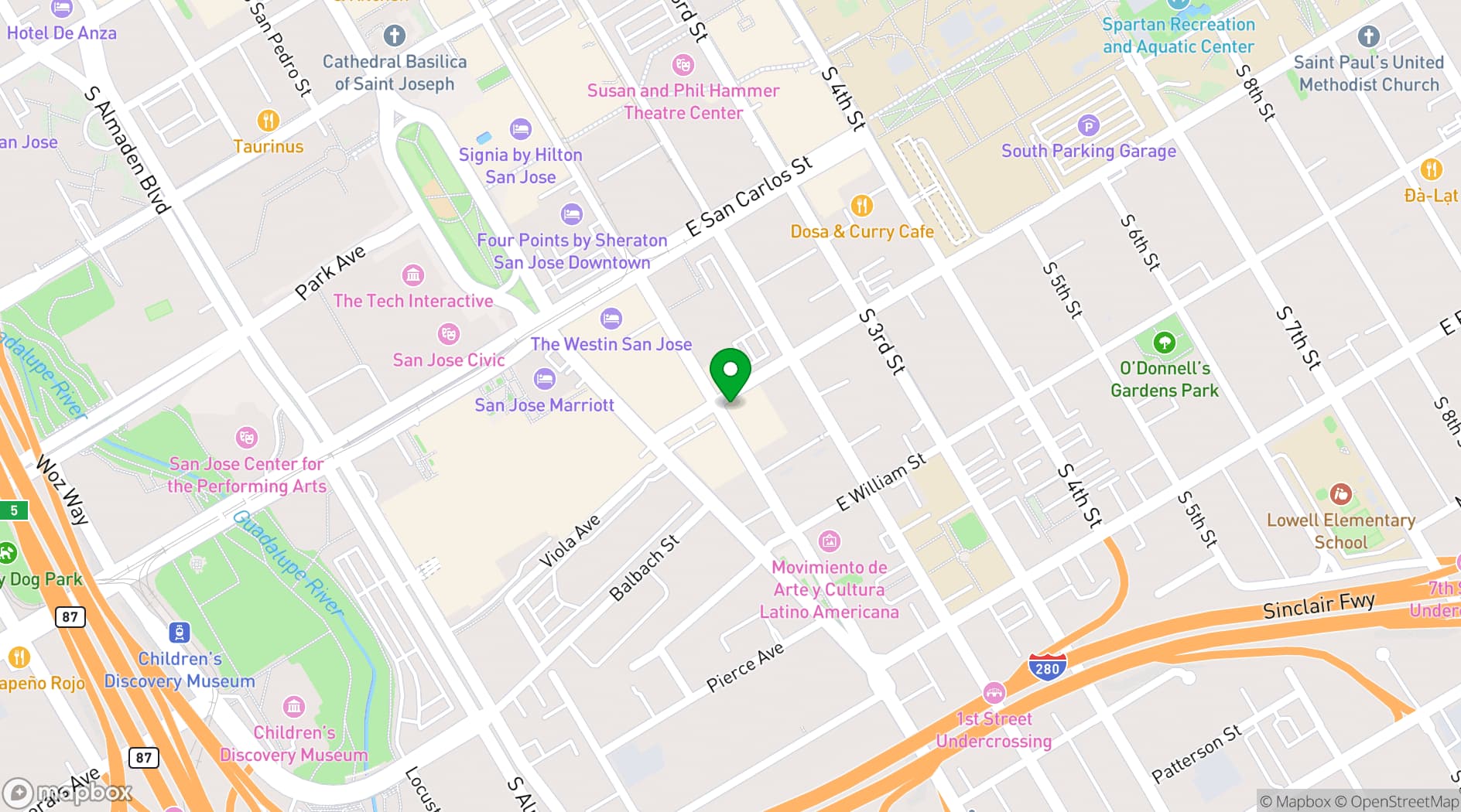 Map showing The Ritz Nightclub