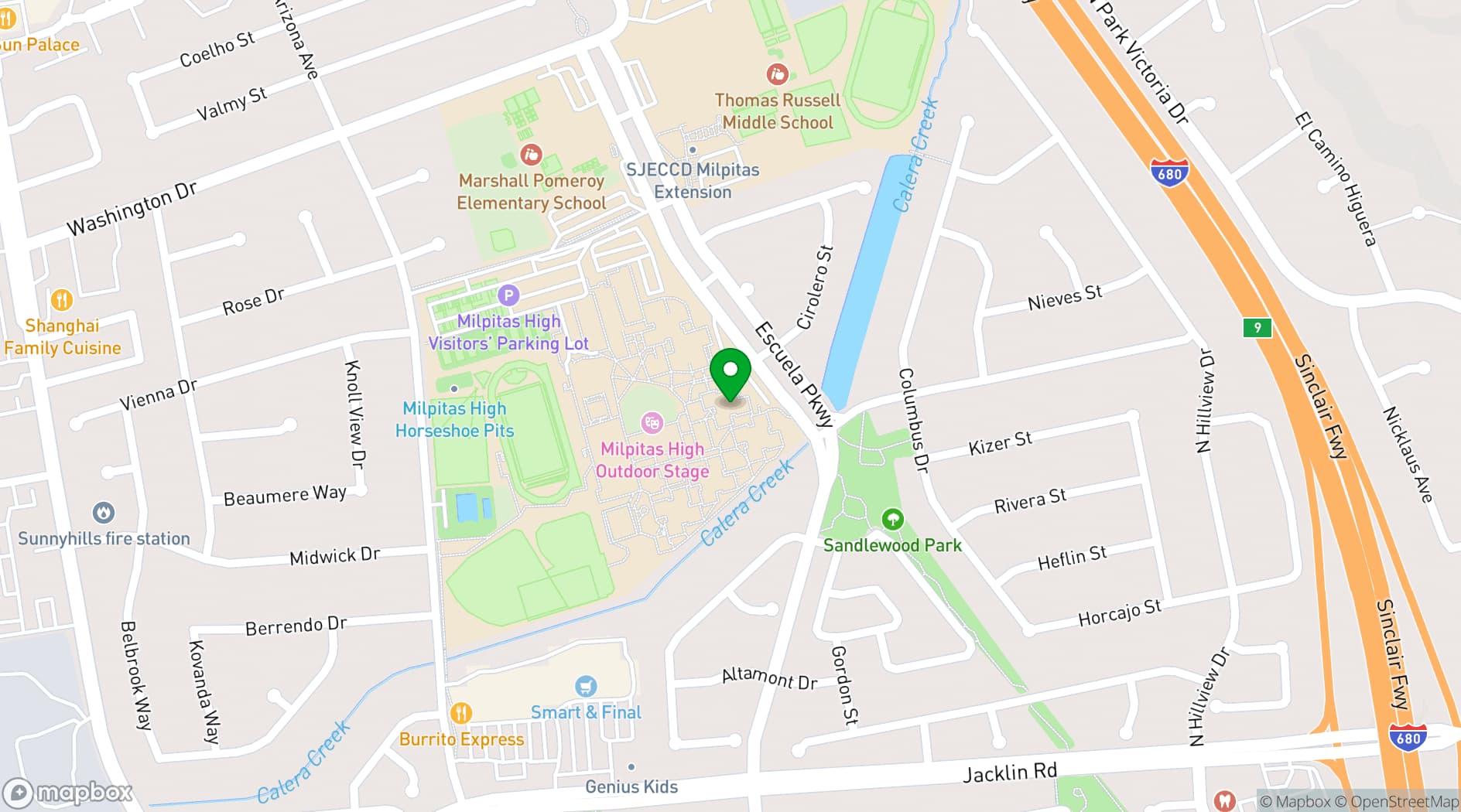 Map showing MHS Music