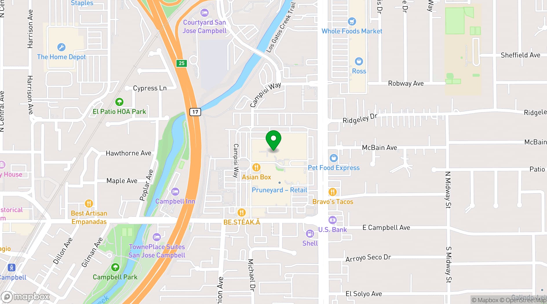 Map showing Kyoto Palace