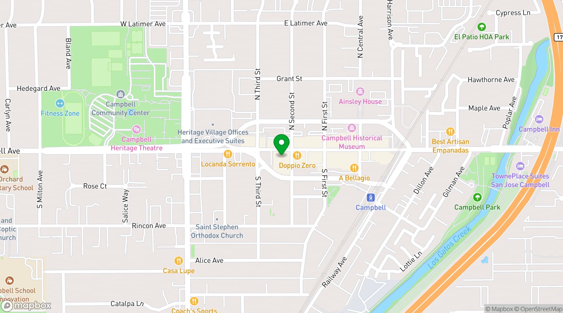 Map showing Wild Rose Eatery