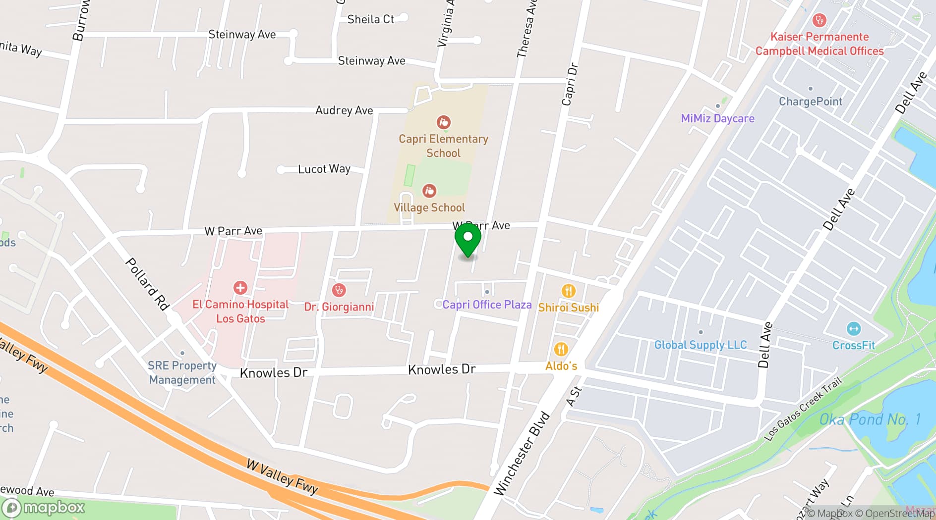 Map showing Nordahl Hall