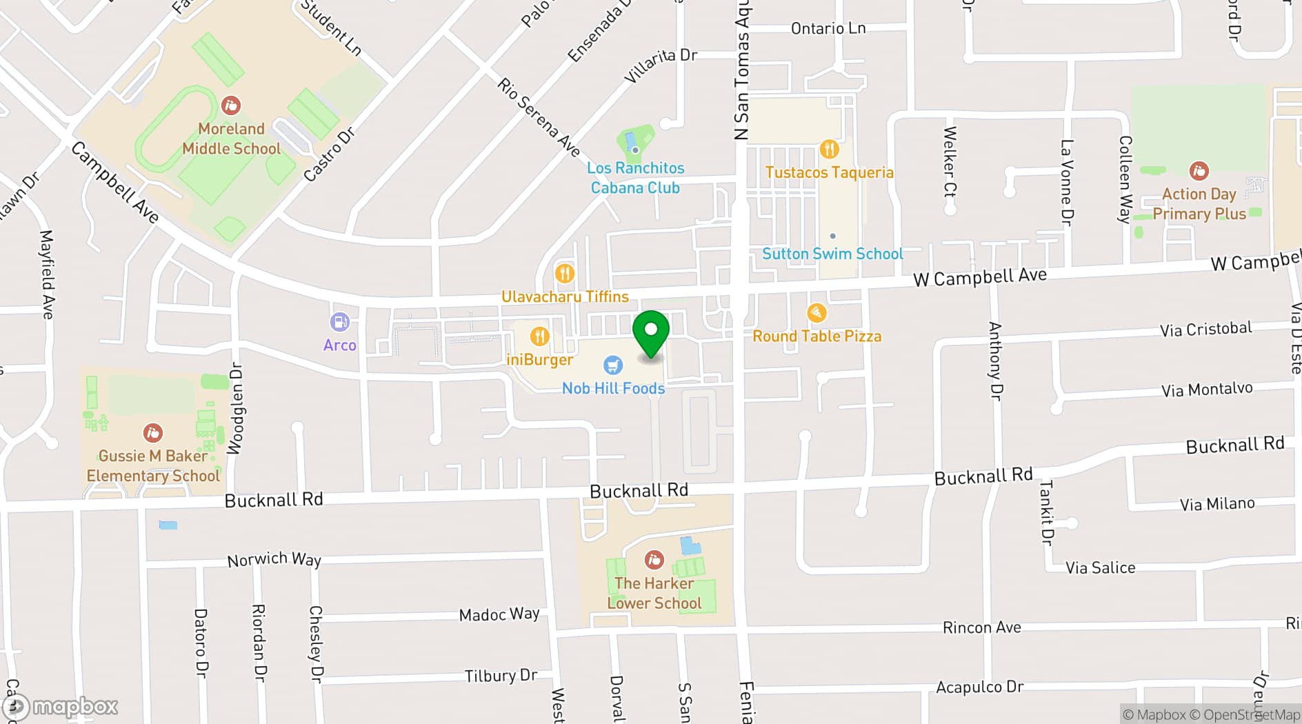 Map showing Casa Utopia Builders