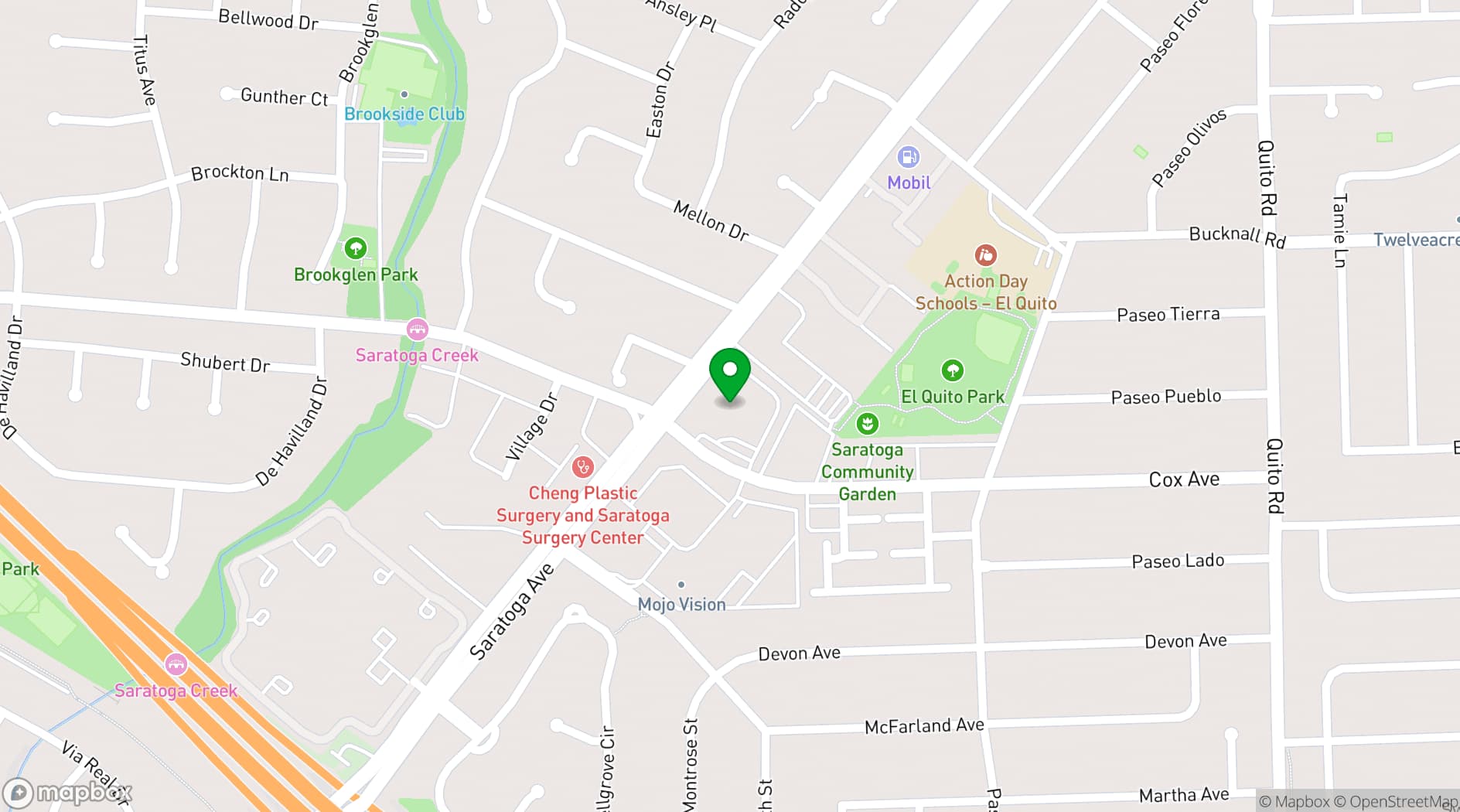 Map showing Prince of Peace Church