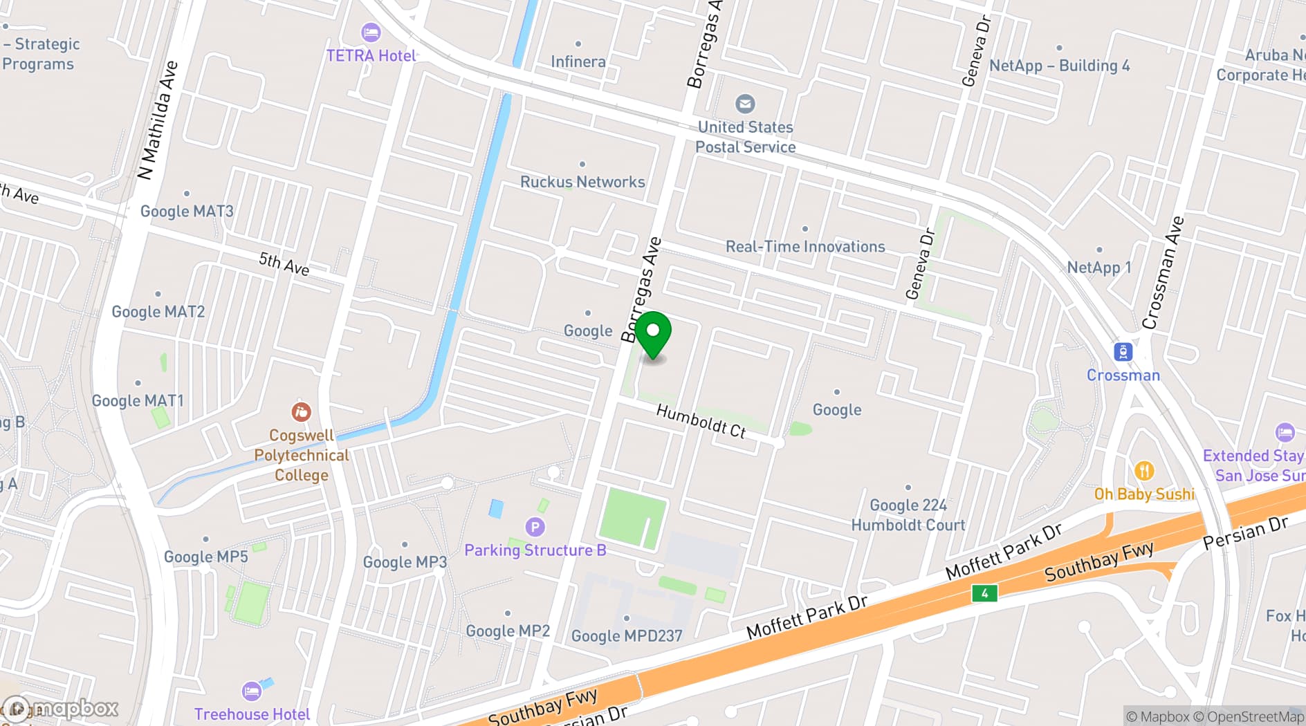Map showing Star Space