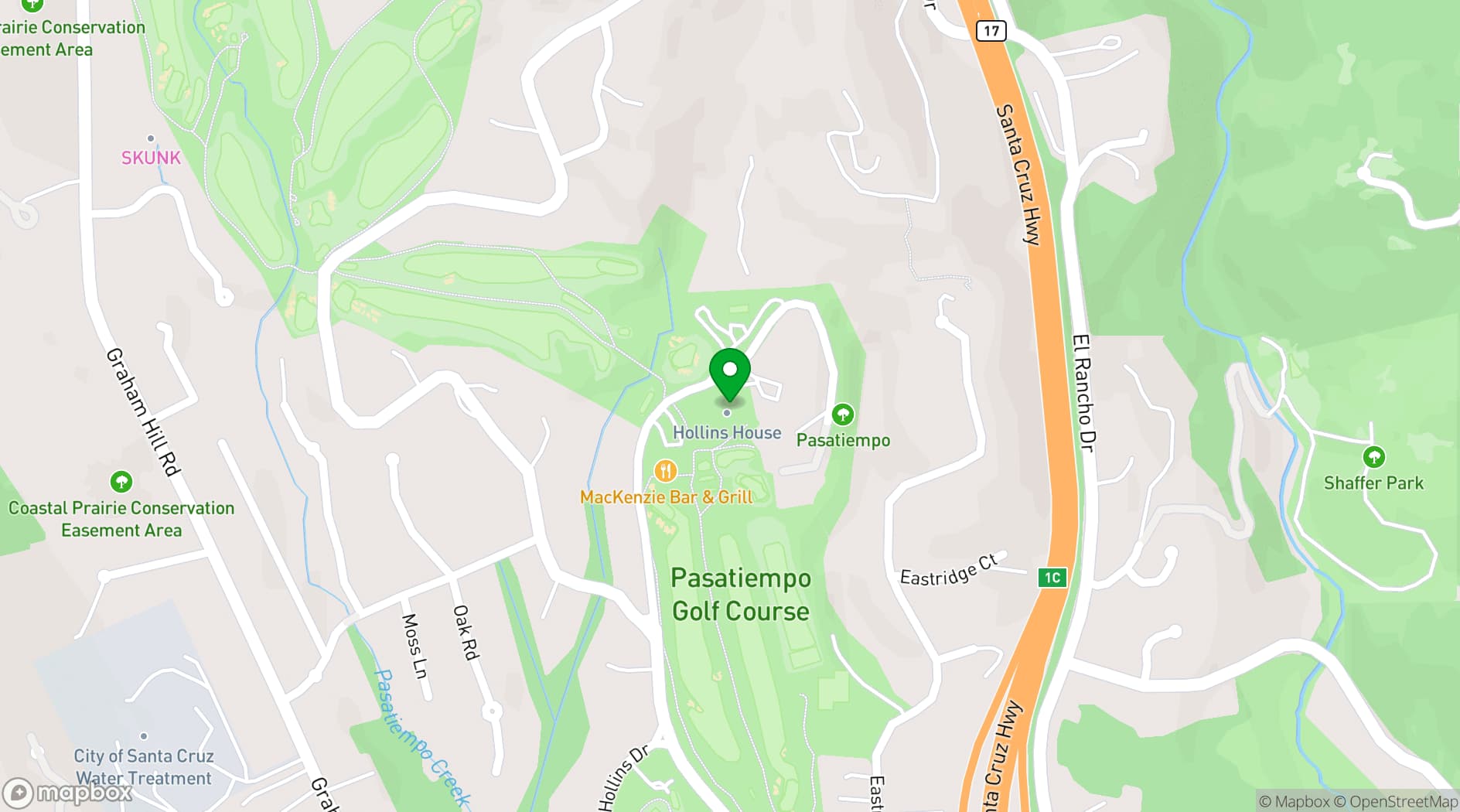 Map showing The Hollins House