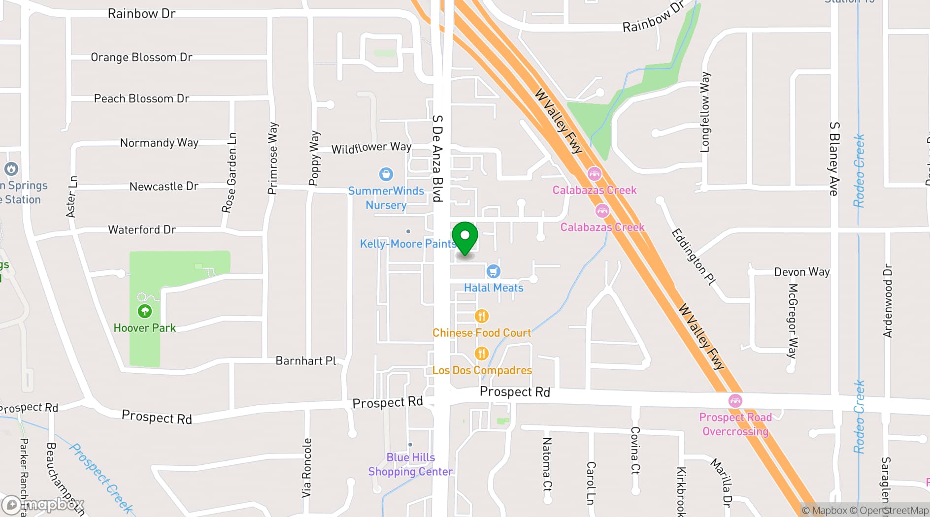 Map showing Silicon Valley Piano