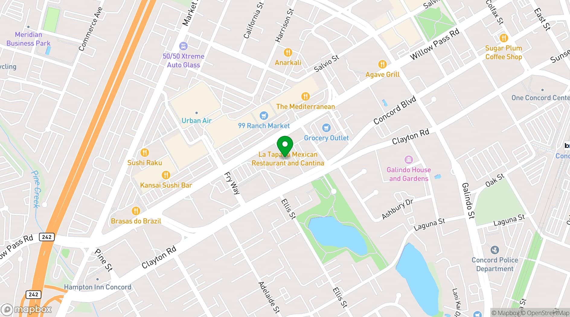 Map showing The Office Cocktail Lounge