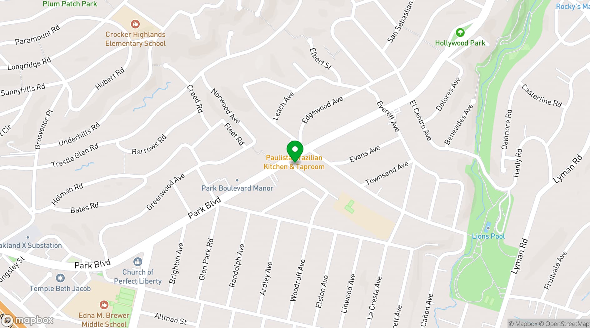 Map showing Marzano Restaurant