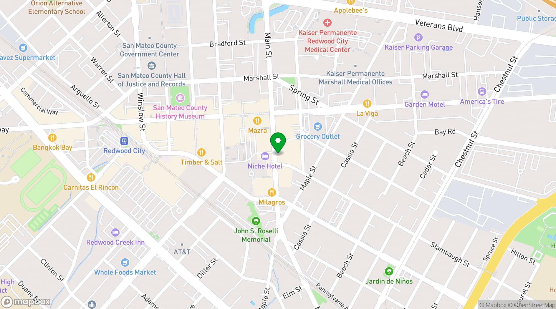 Map showing Angelicas