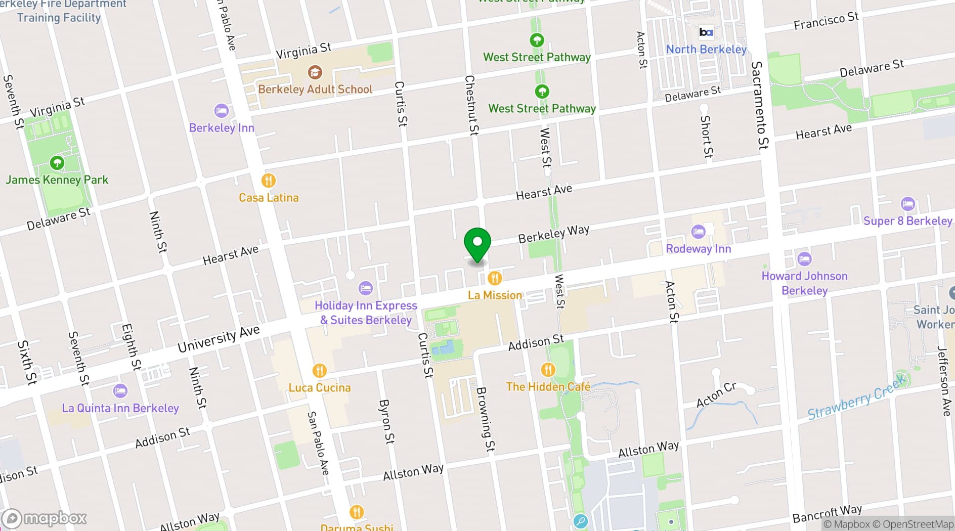 Map showing THE FINNISH HALL