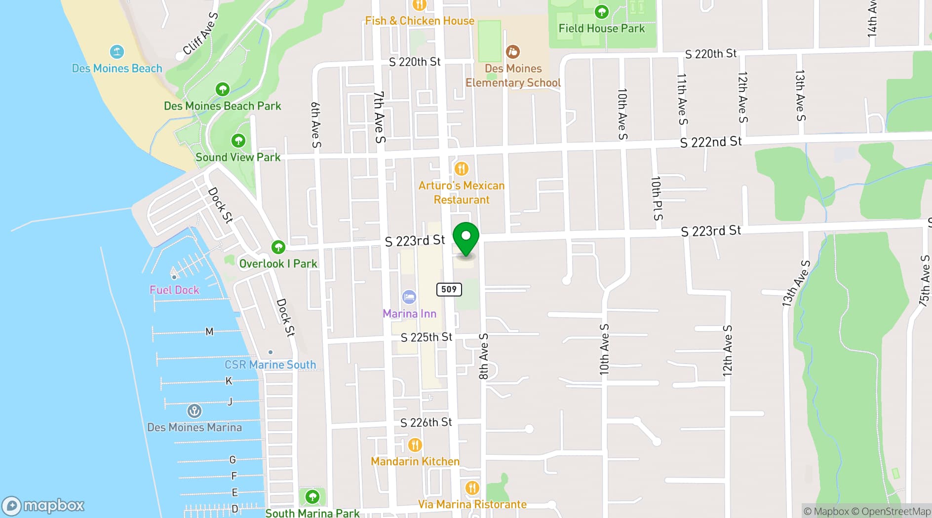 Map showing Waterland Arcade