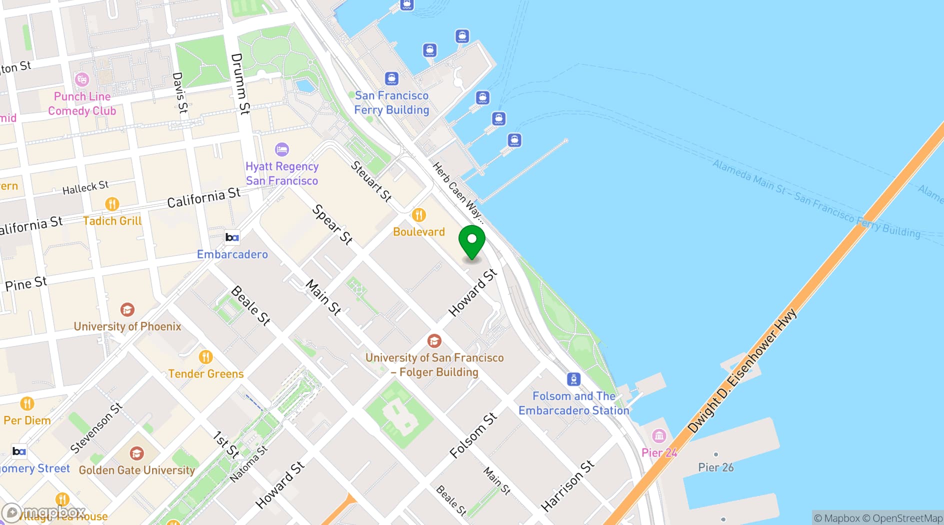 Map showing Google's Community Space