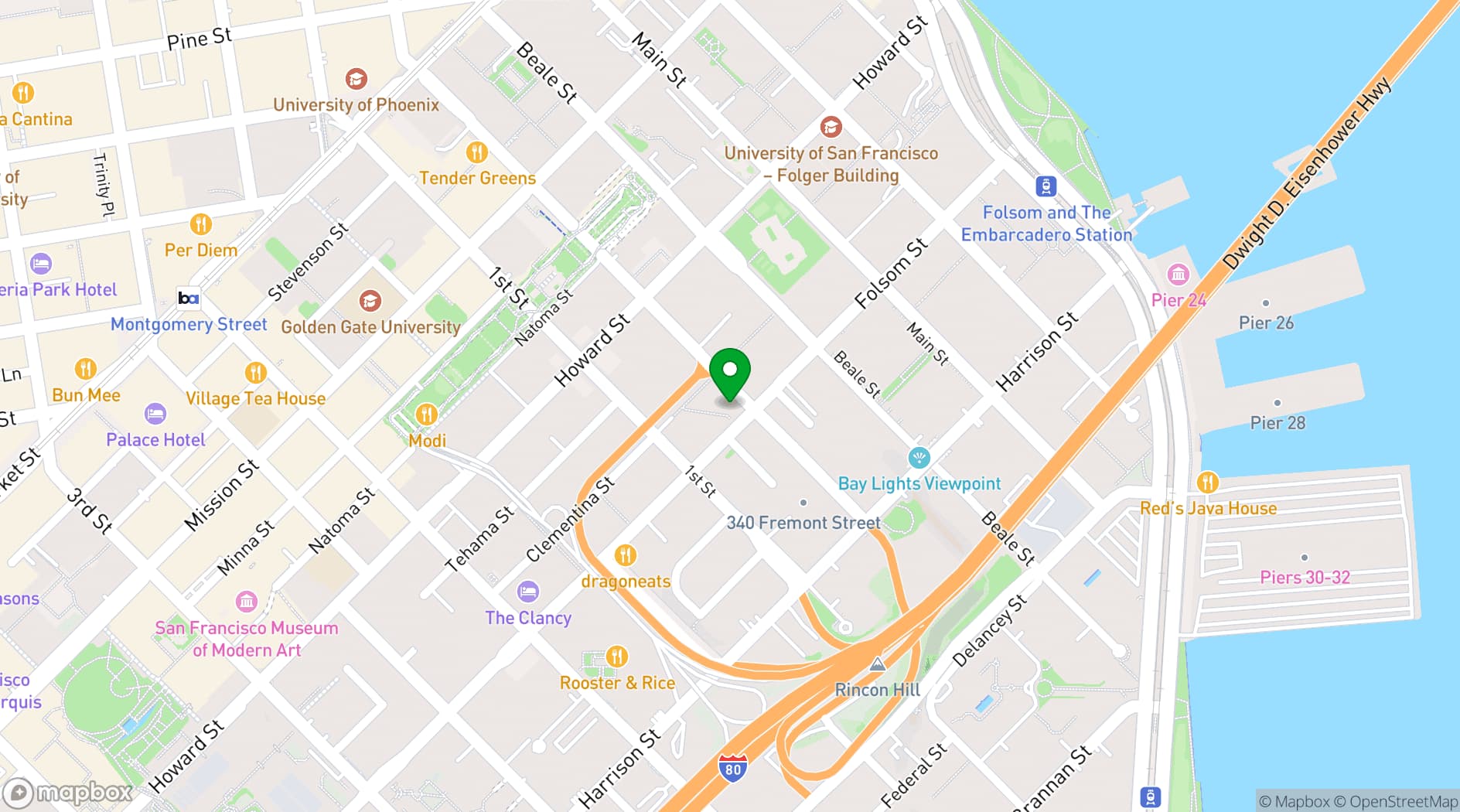 Map showing Bluestone Lane