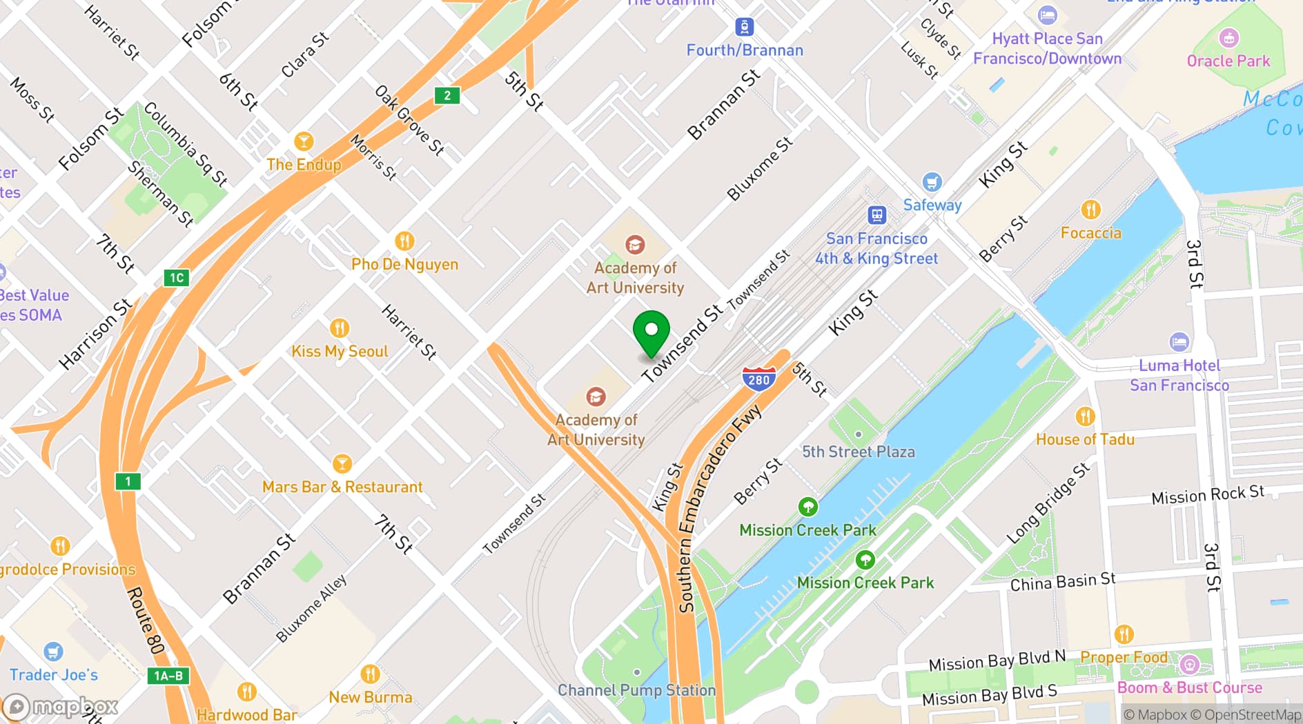 Map showing SOMAcentral