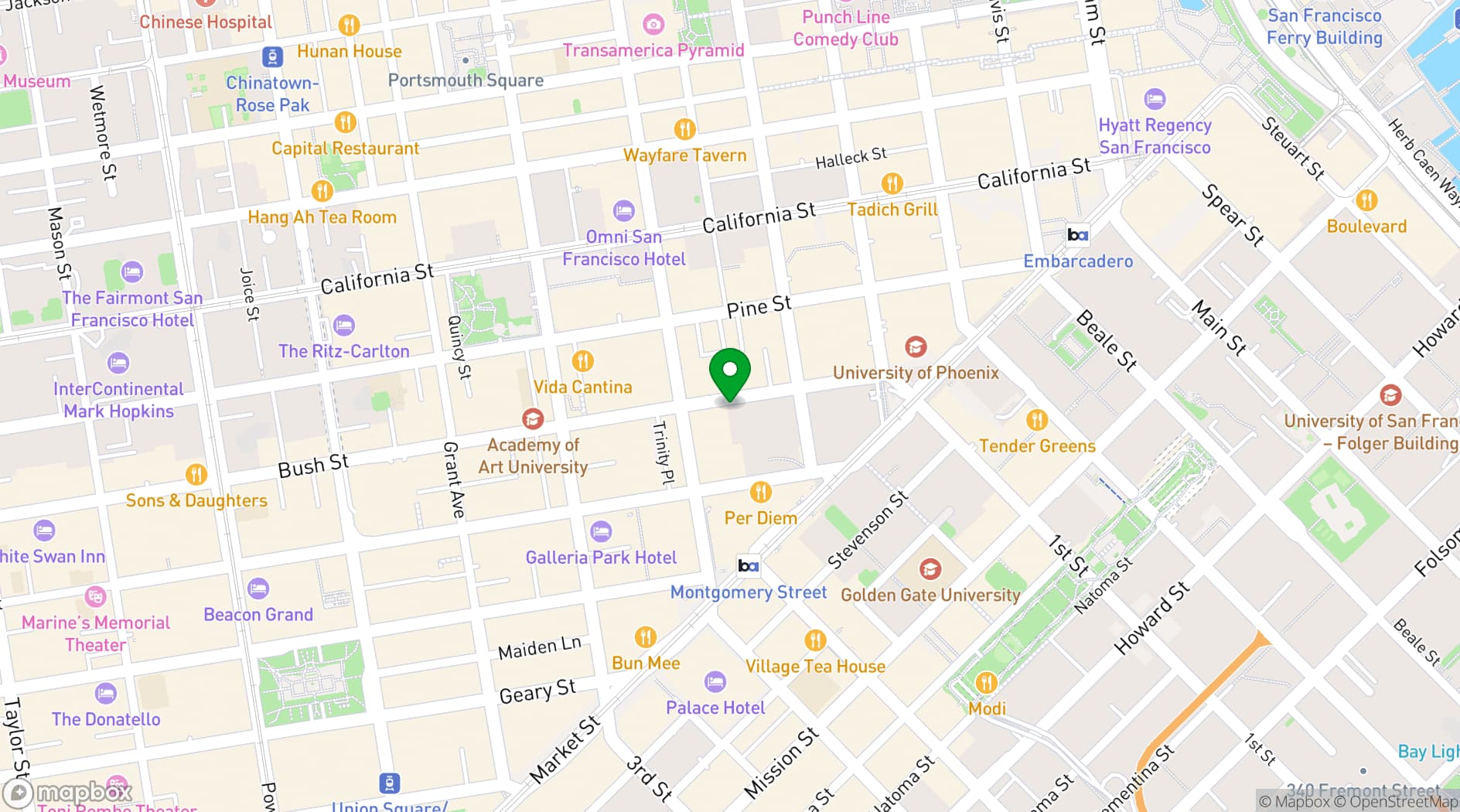 Map showing 315 Montgomery Street