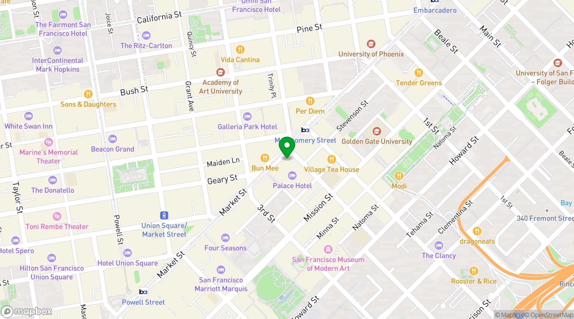 Map showing Garden Court