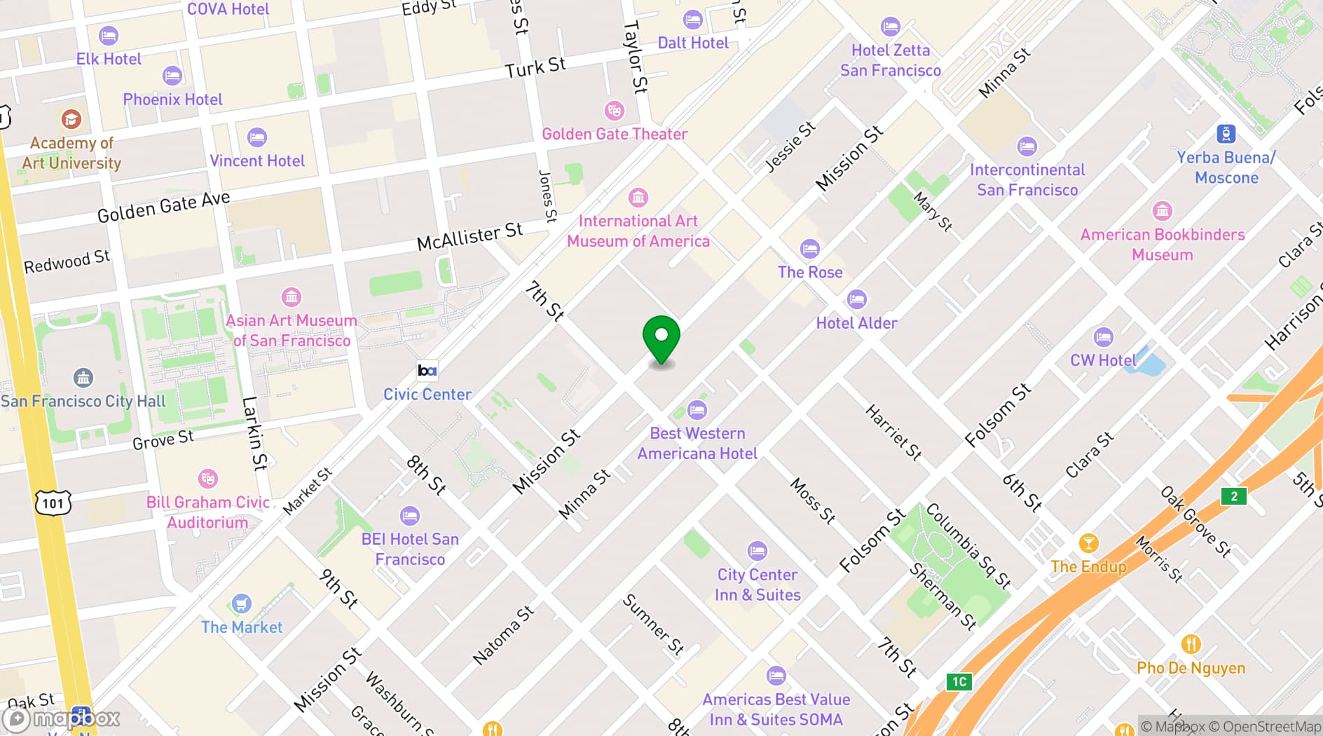 Map showing Birdsong